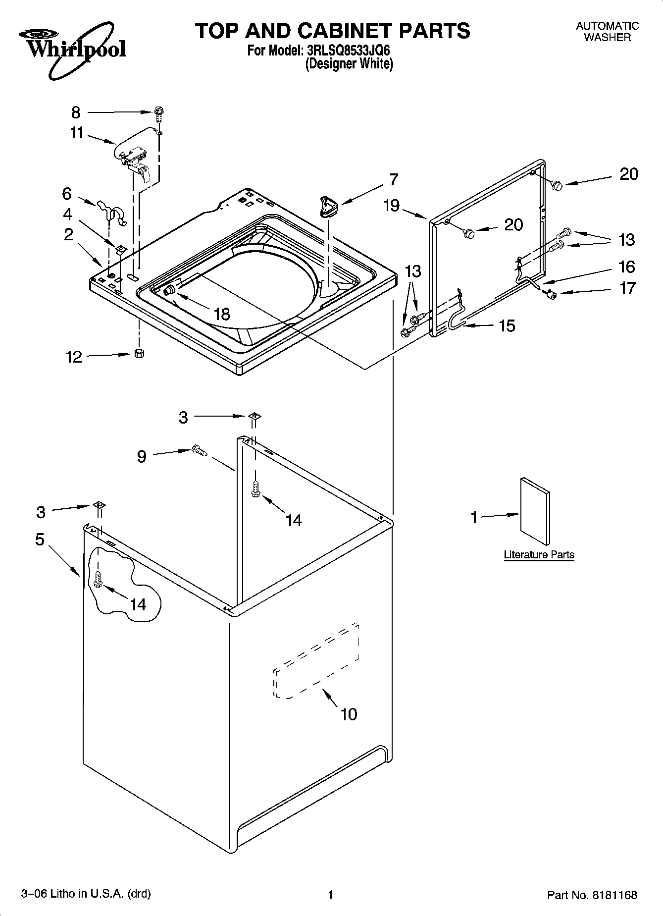 01 - TOP AND CABINET PARTS