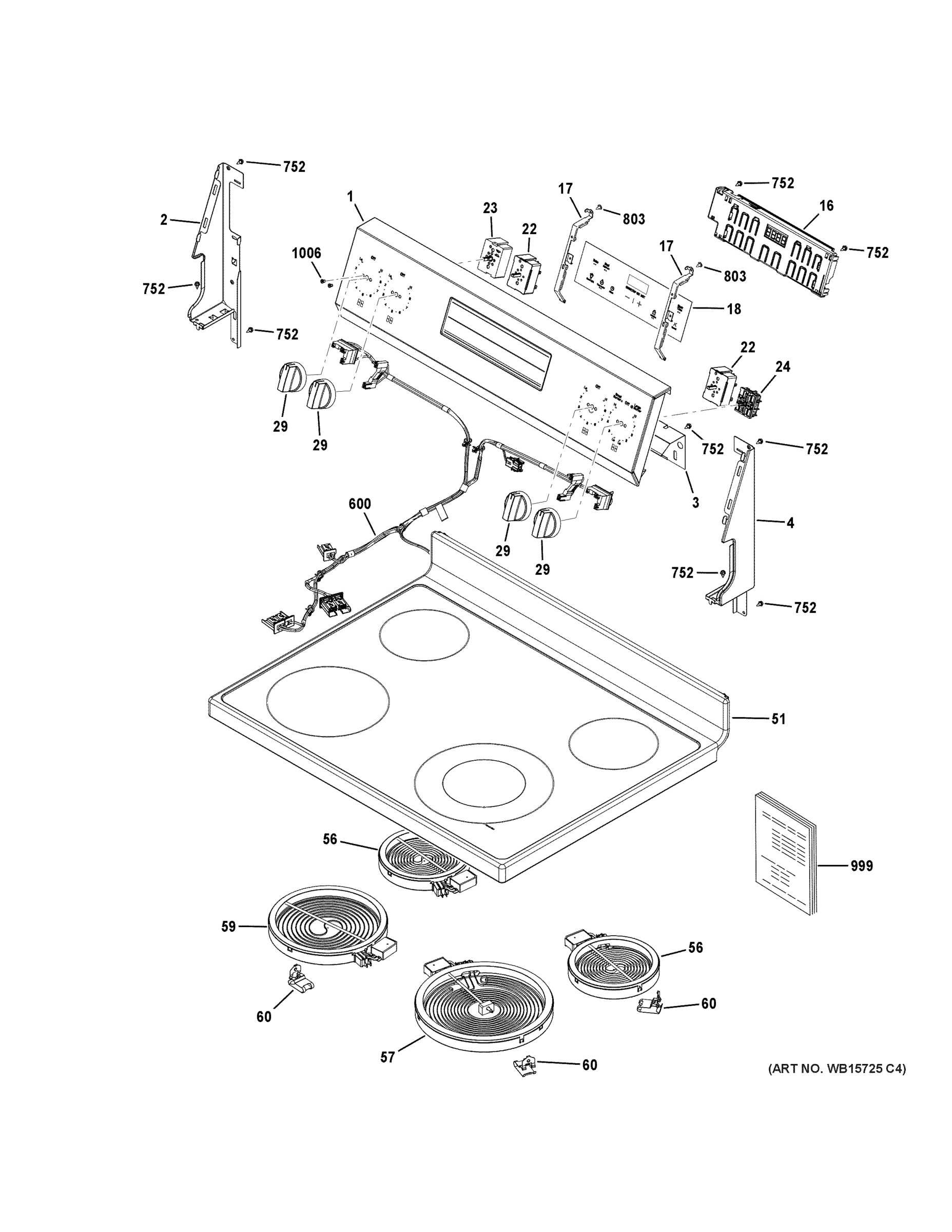CONTROL PANEL & COOKTOP