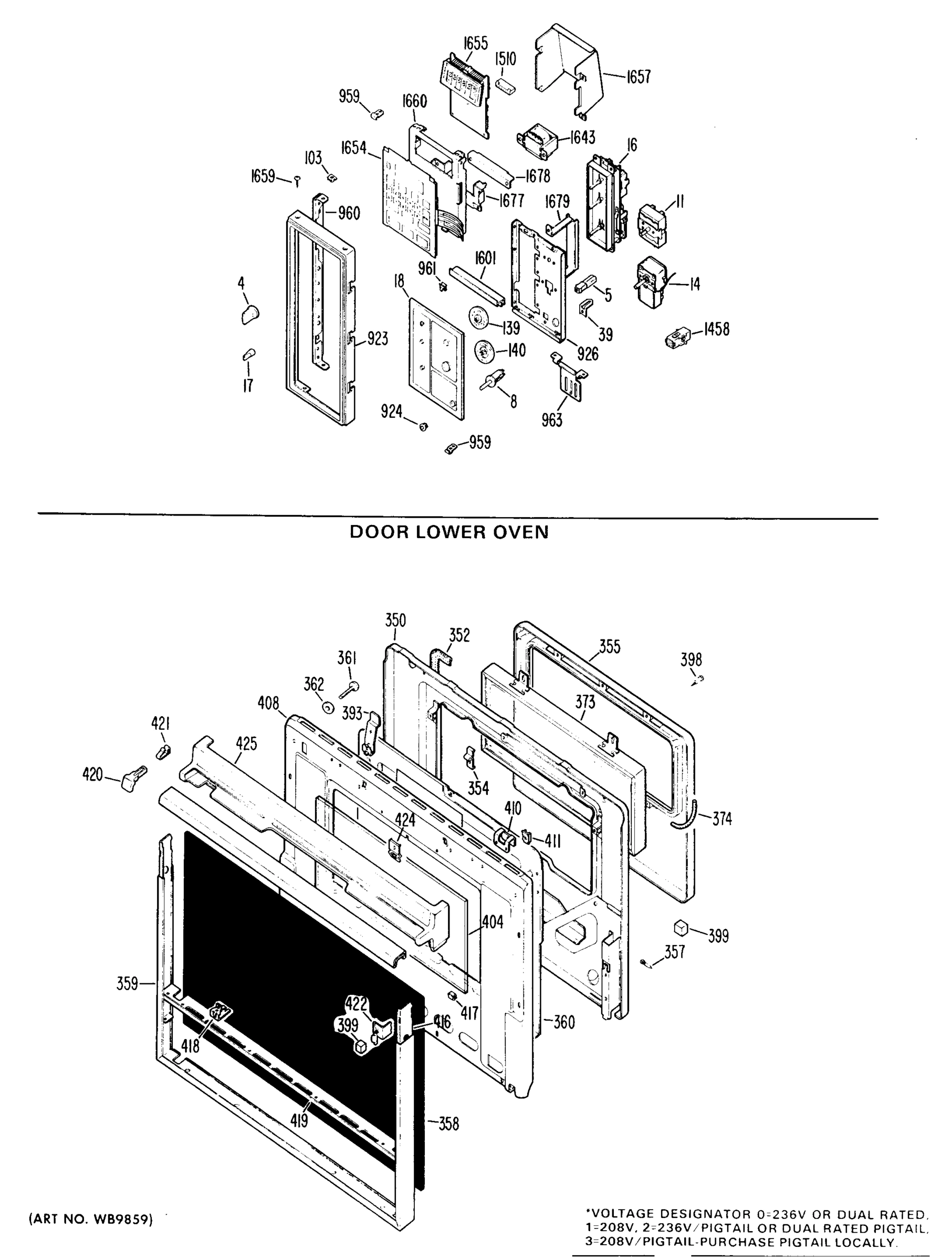 DOOR LOWER OVEN