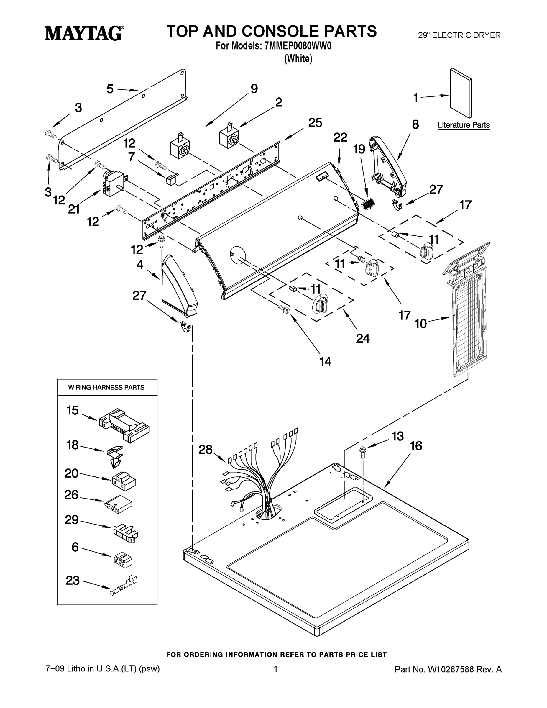 01 - TOP AND CONSOLE PARTS