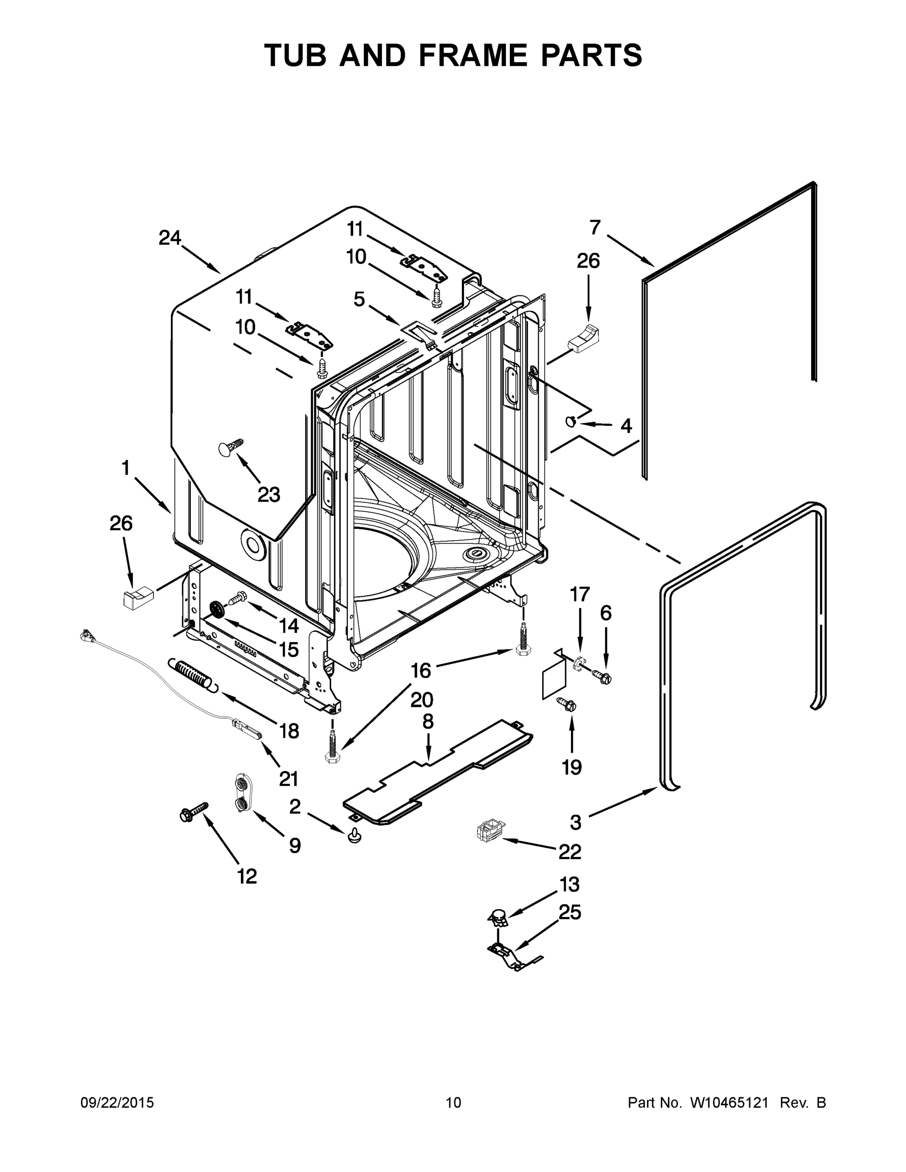 06 - TUB AND FRAME PARTS