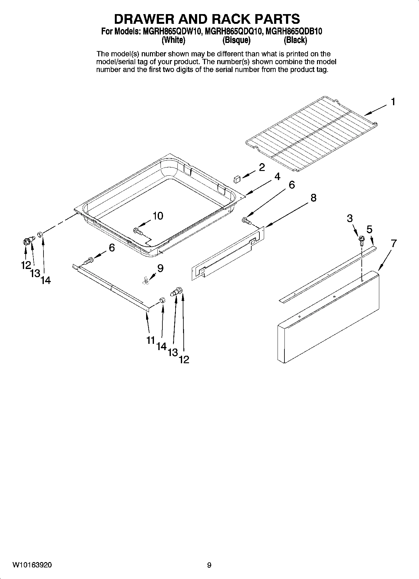06 - DRAWER AND RACK PARTS, OPTIONAL PARTS (NOT INCLUDED)