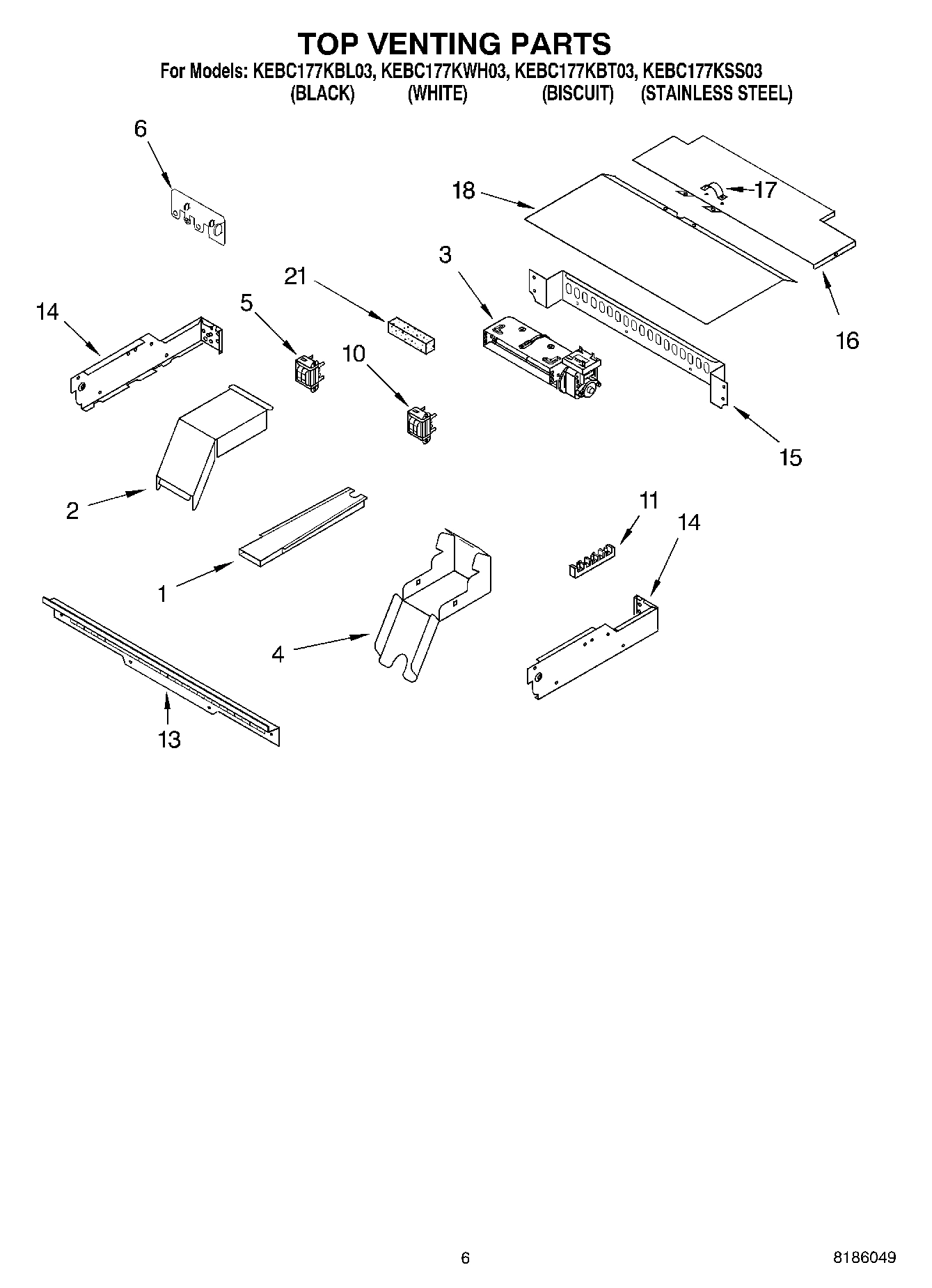 05 - TOP VENTING PARTS, OPTIONAL PARTS