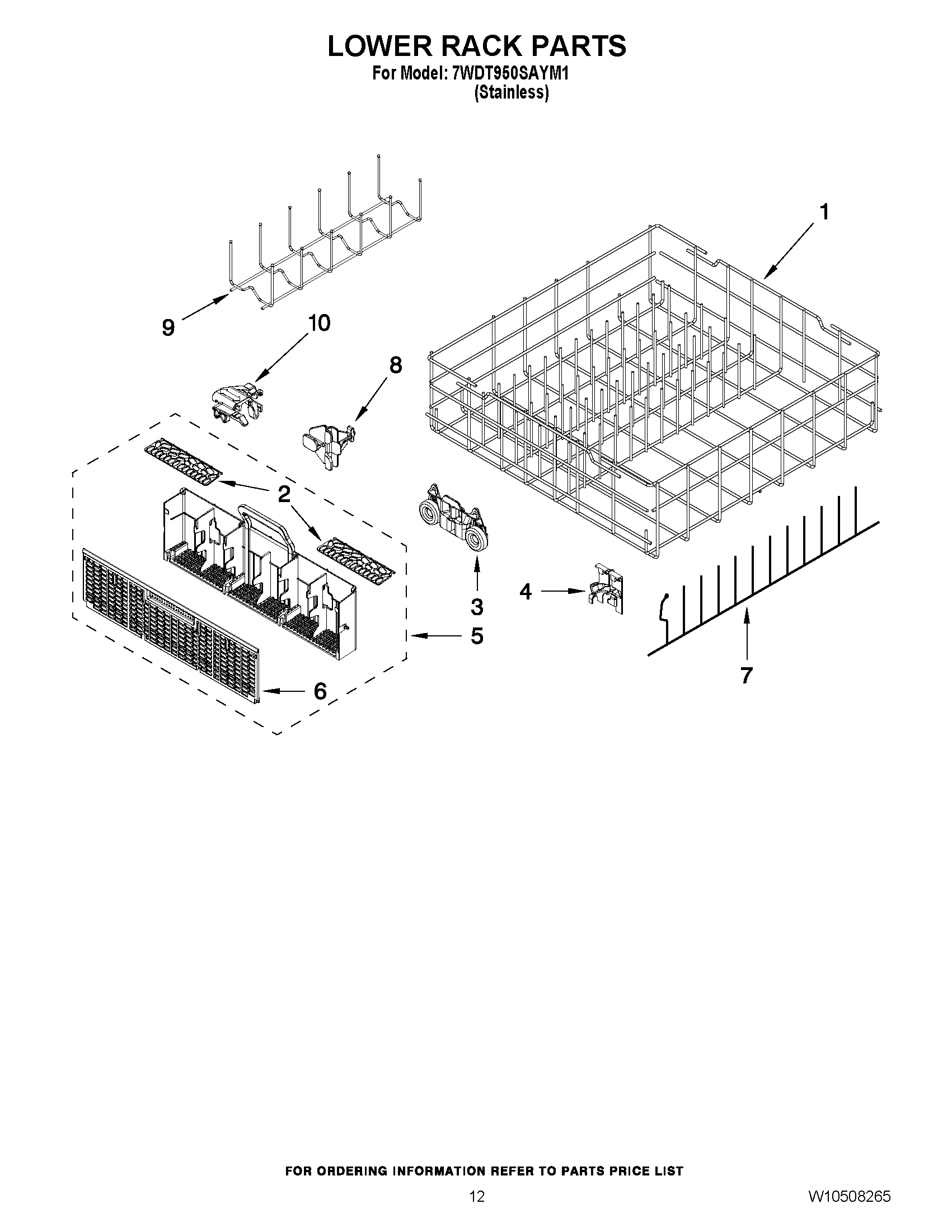 10 - LOWER RACK PARTS