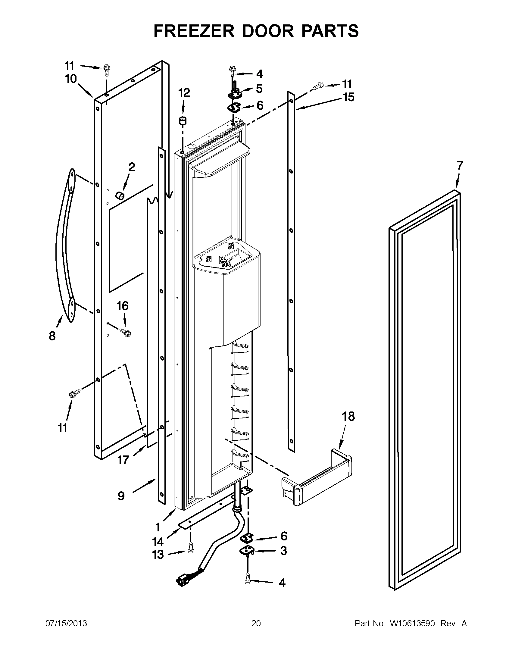 10 - FREEZER DOOR PARTS