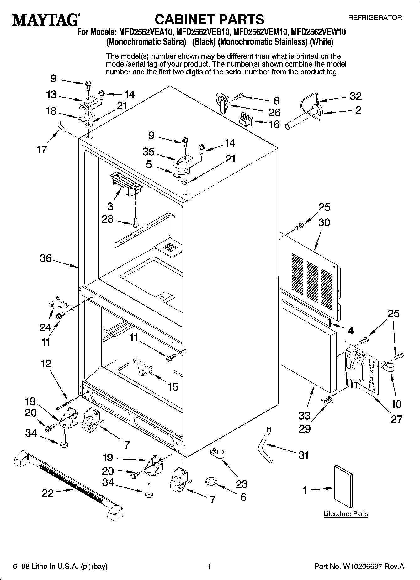 01 - CABINET PARTS