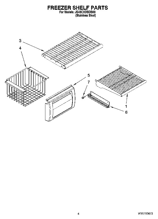 03 - FREEZER SHELF PARTS