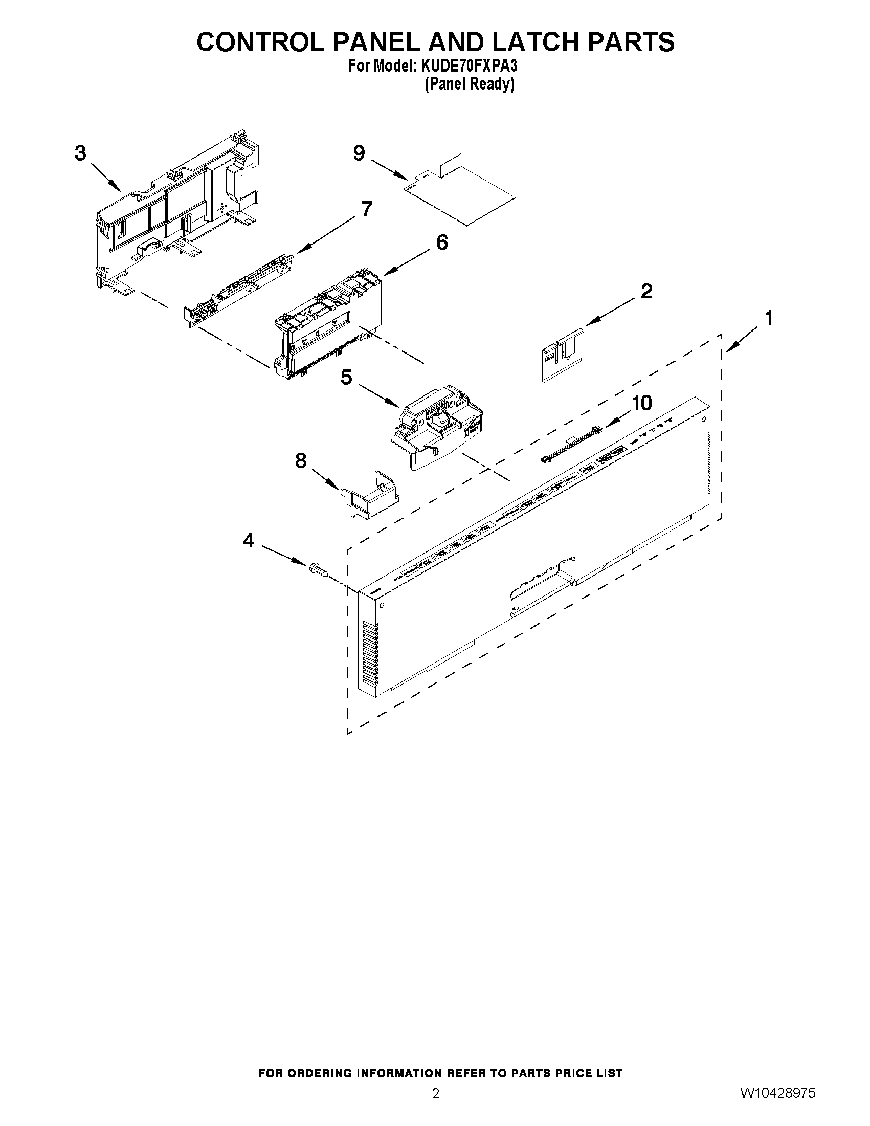 02 - CONTROL PANEL AND LATCH PARTS