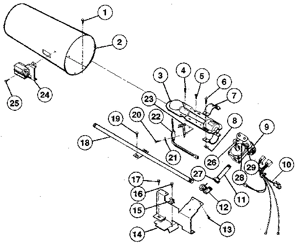 GAS VALVE, BURNER ASSY, SENSOR