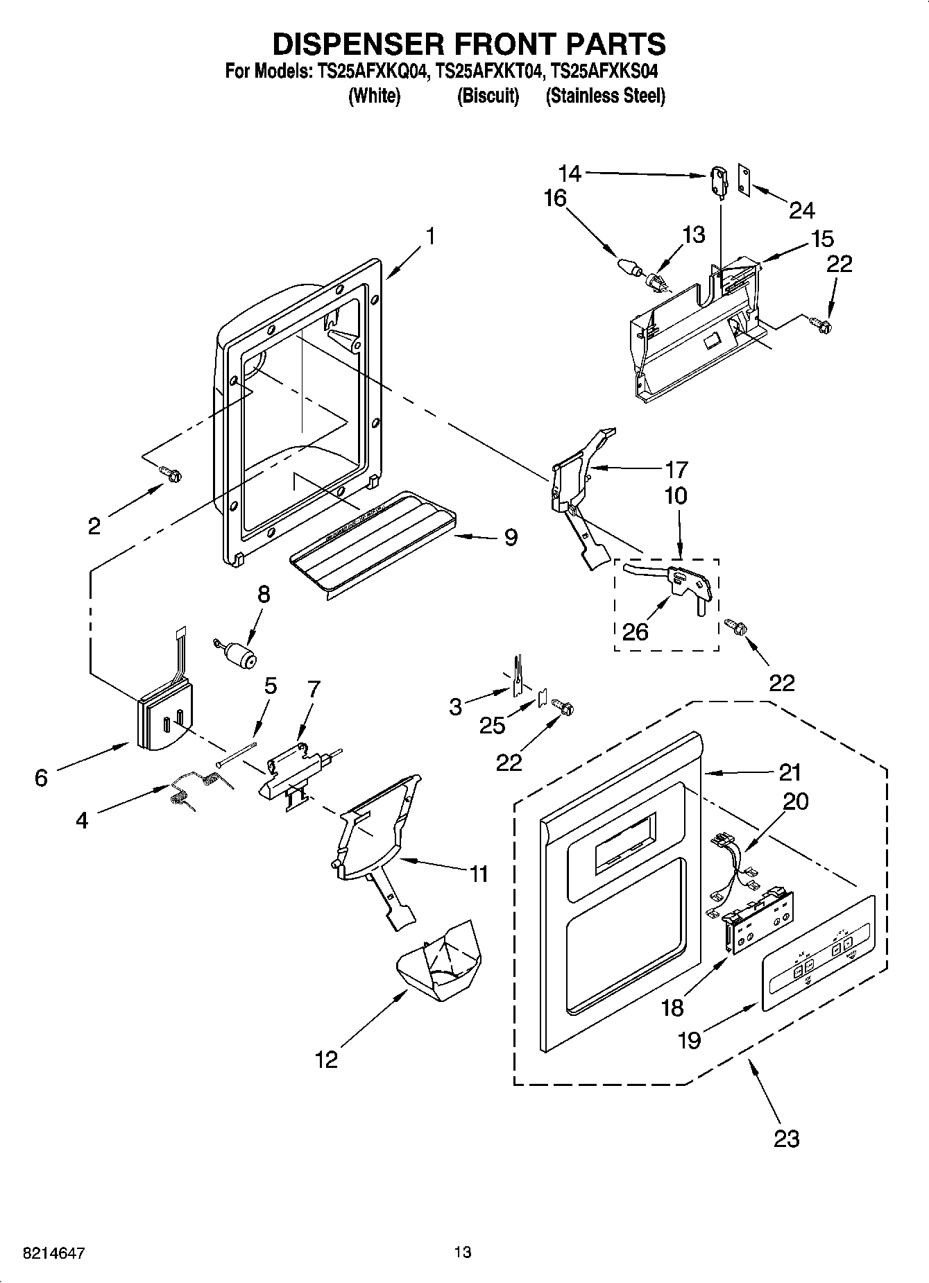 08 - DISPENSER FRONT PARTS