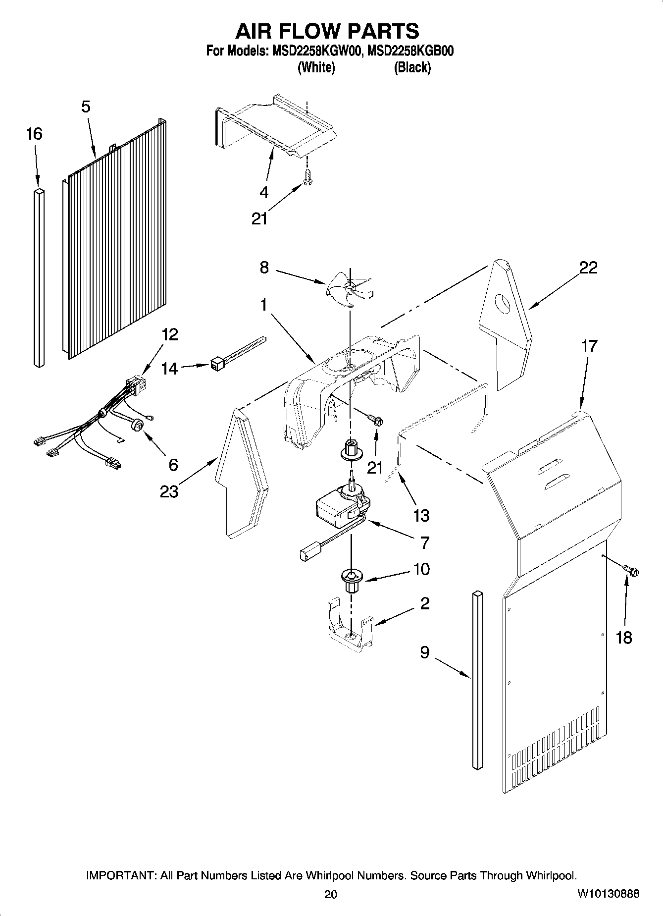 12 - AIR FLOW PARTS, OPTIONAL PARTS (NOT INCLUDED)