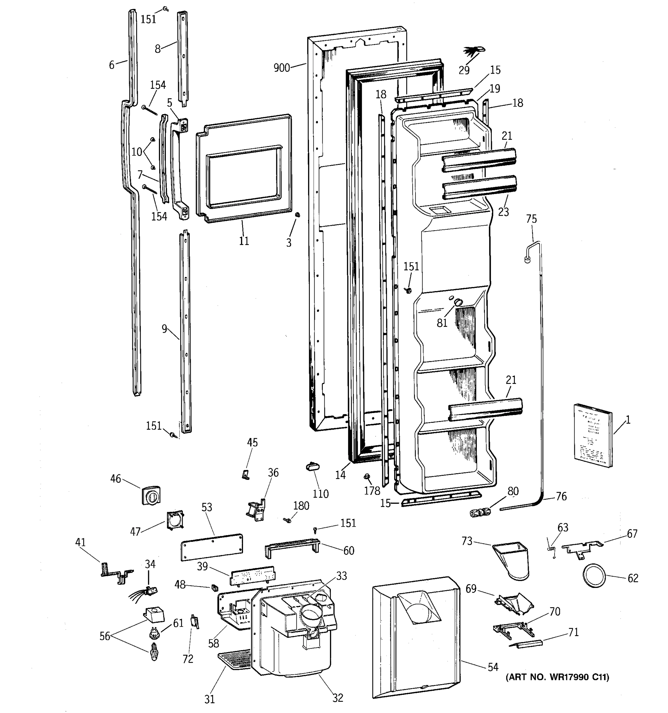 FREEZER DOOR