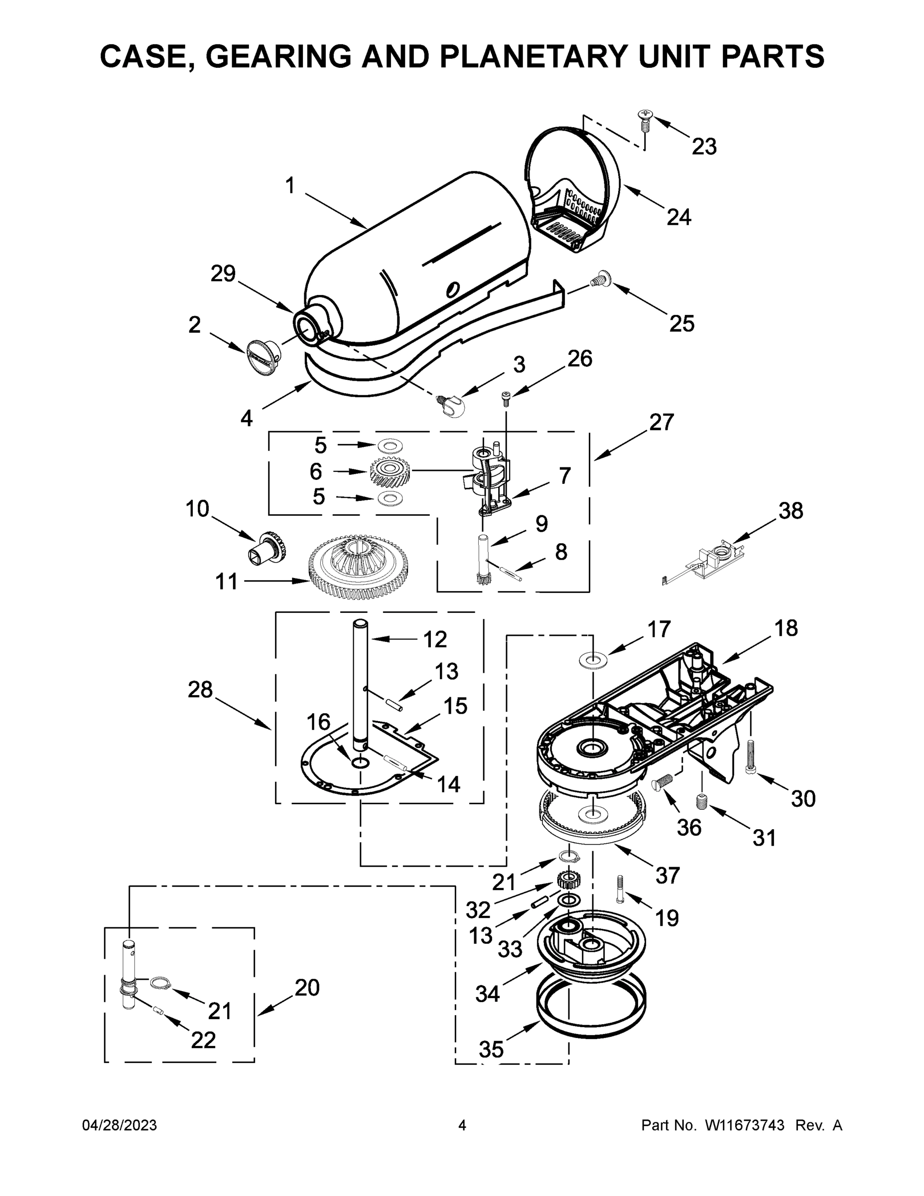 03 - CASE, GEARING AND PLANETARY UNIT PARTS