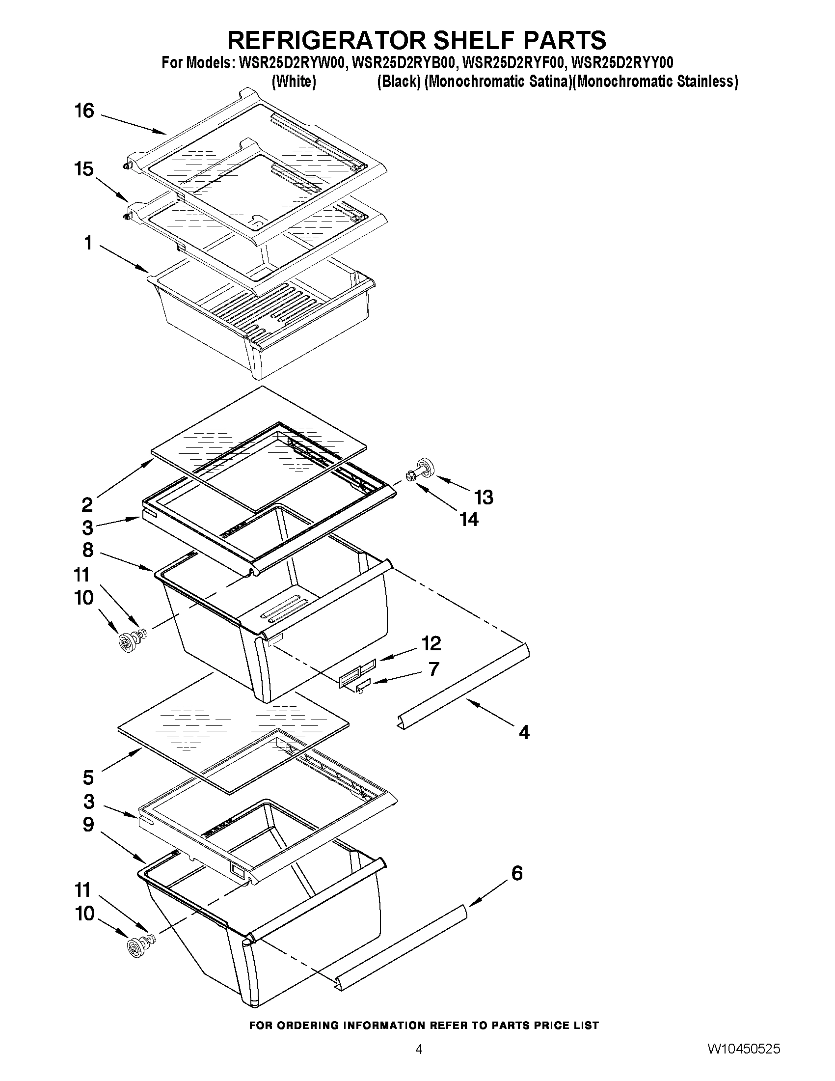 03 - REFRIGERATOR SHELF PARTS