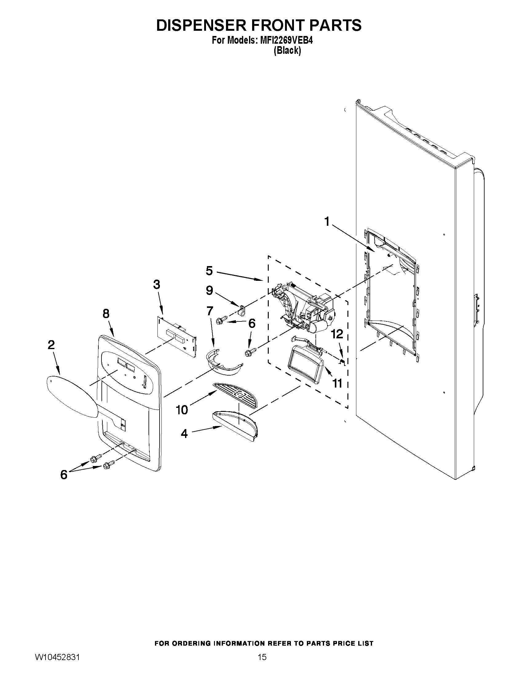 08 - DISPENSER FRONT PARTS