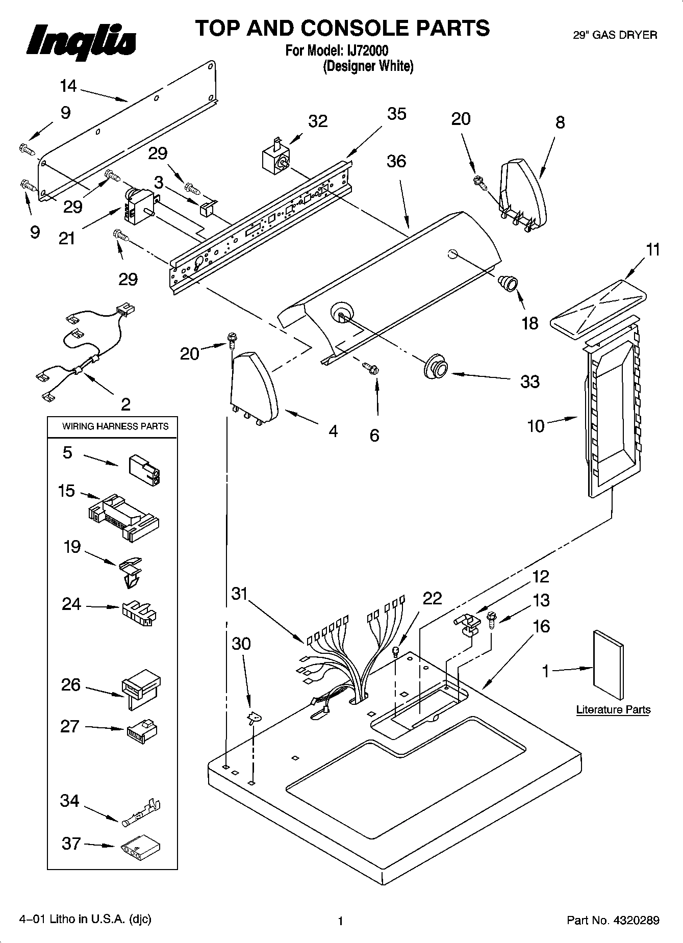 01 - TOP AND CONSOLE PARTS