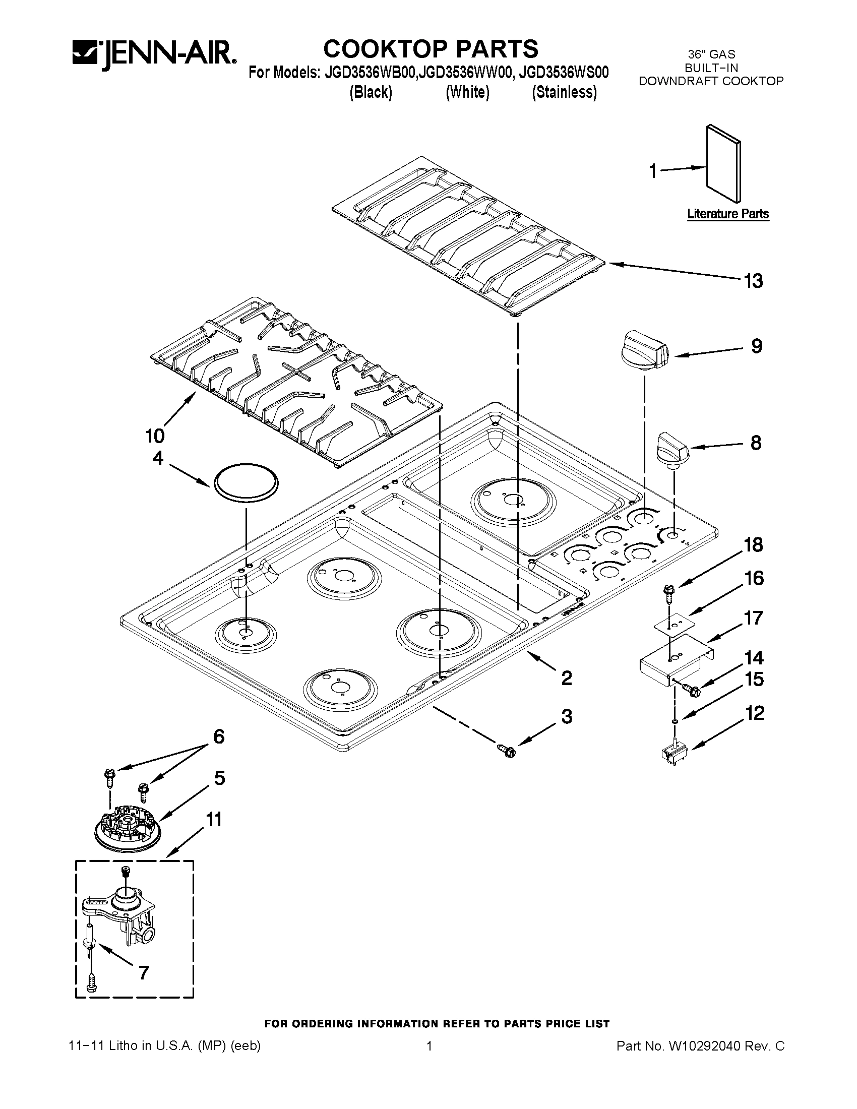 01 - COOKTOP PARTS