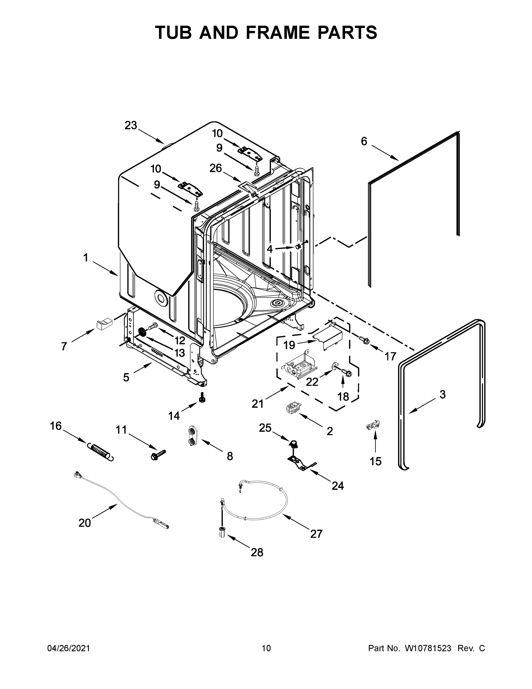 06 - TUB AND FRAME PARTS