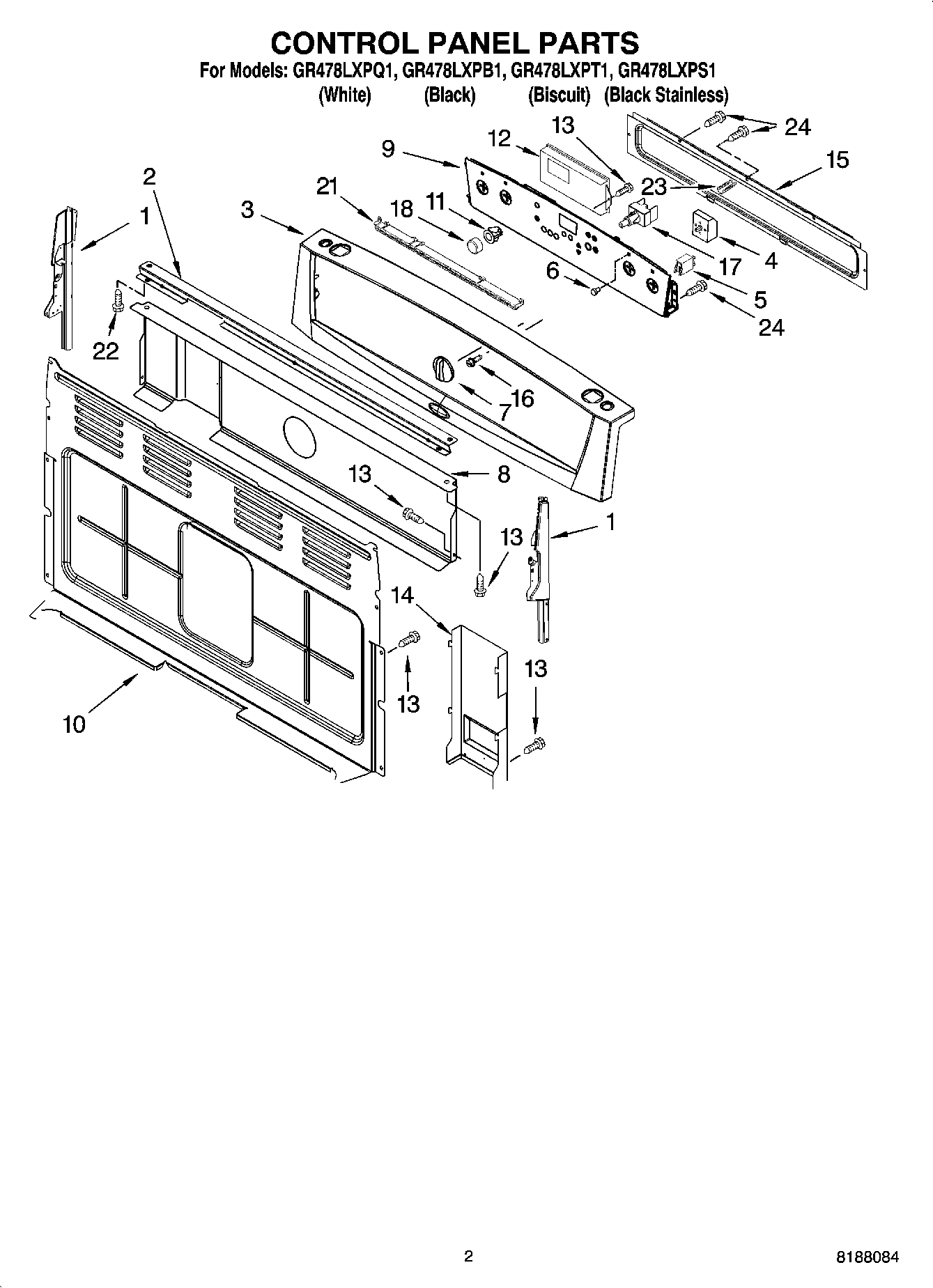 02 - CONTROL PANEL PARTS