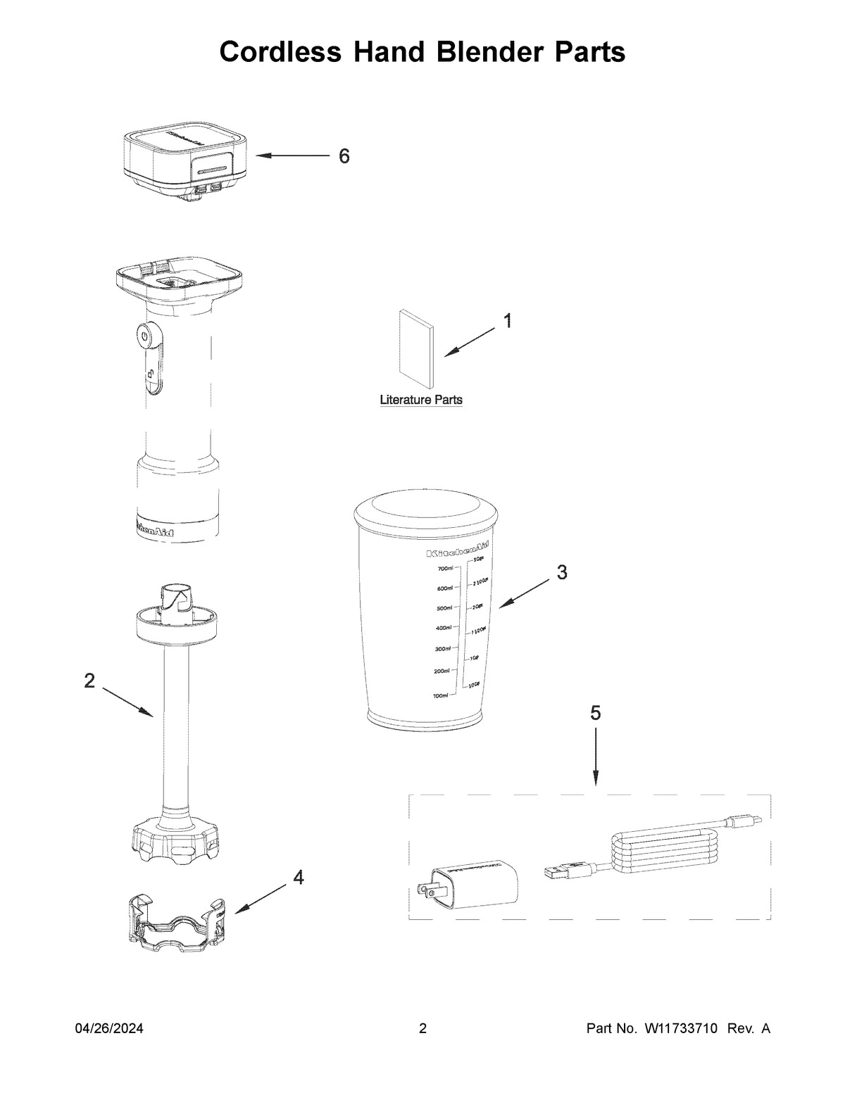 02 - CORDLESS HAND BLENDER PARTS