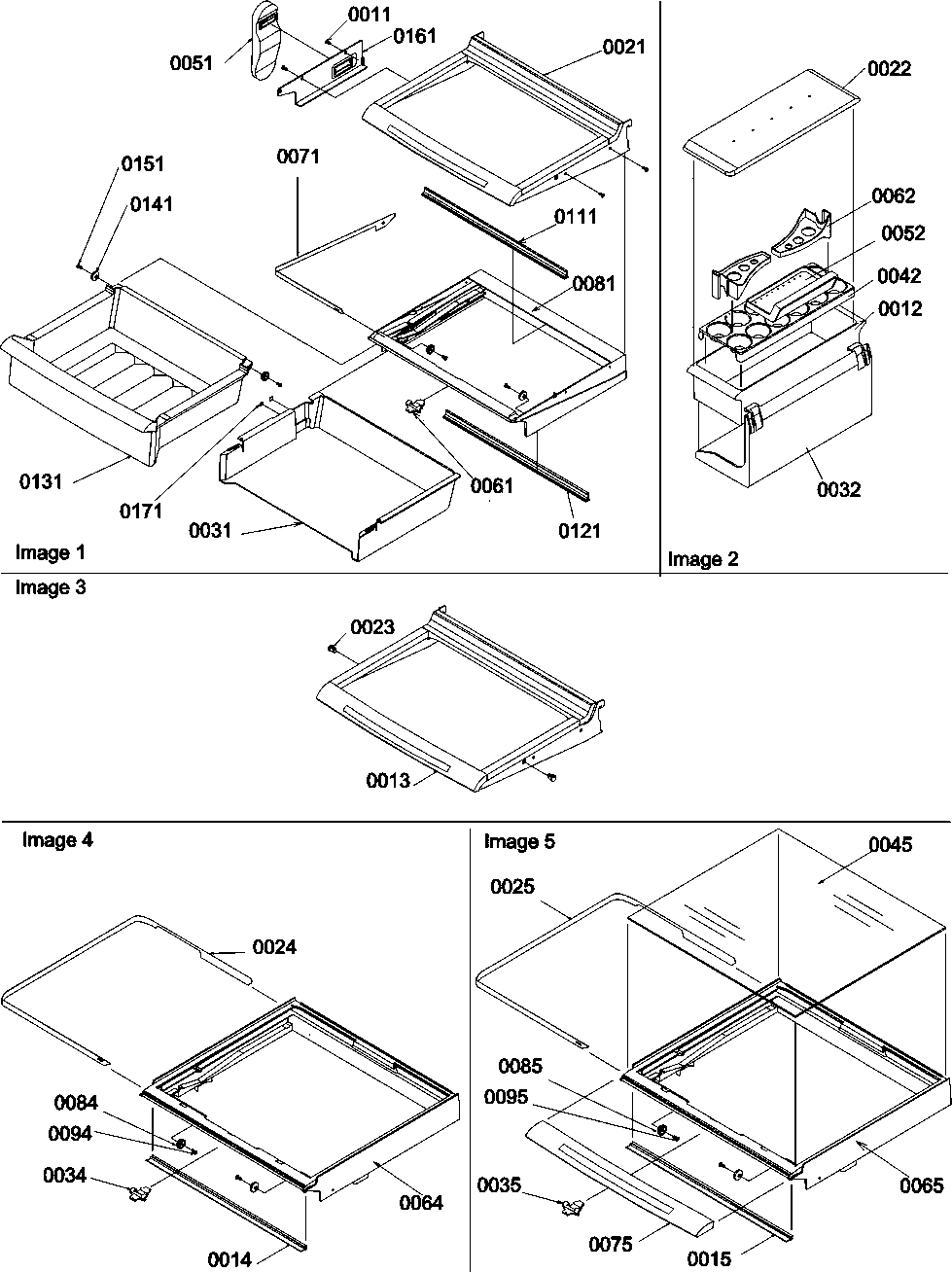 03 - Deli, Shelves, Crisper Assy