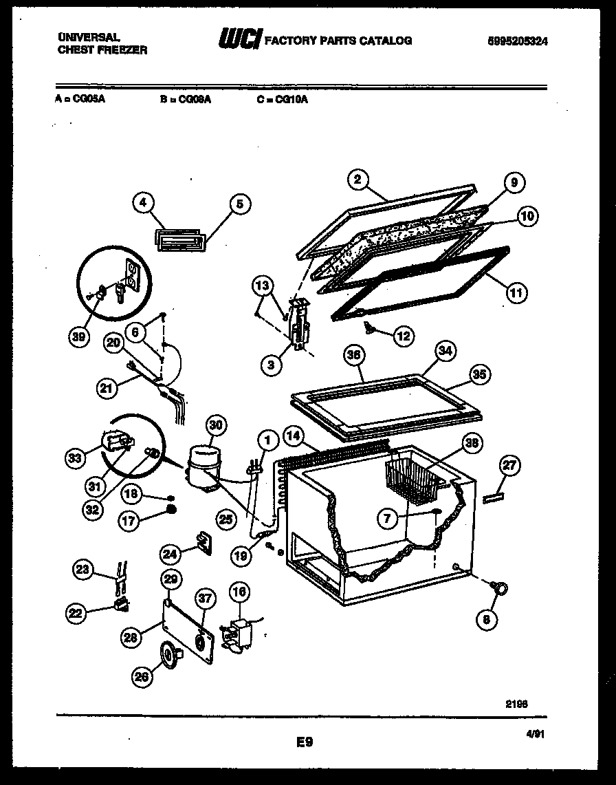 02 - CHEST FREEZER PARTS
