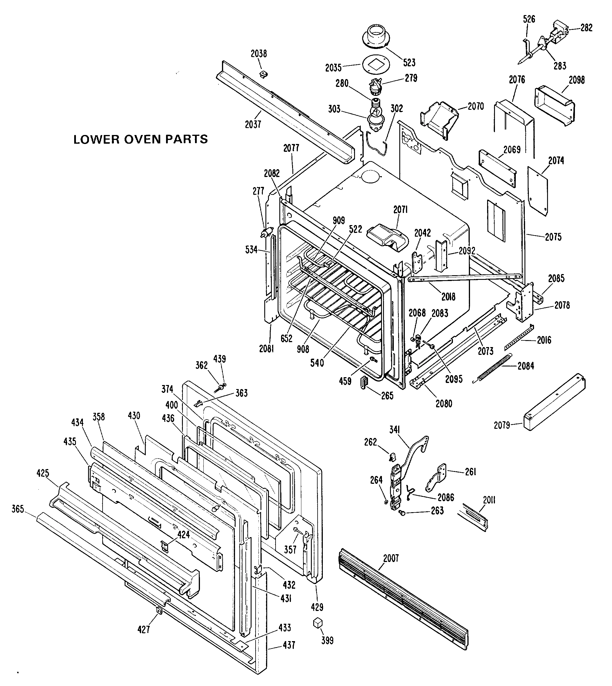 LOWER OVEN PARTS