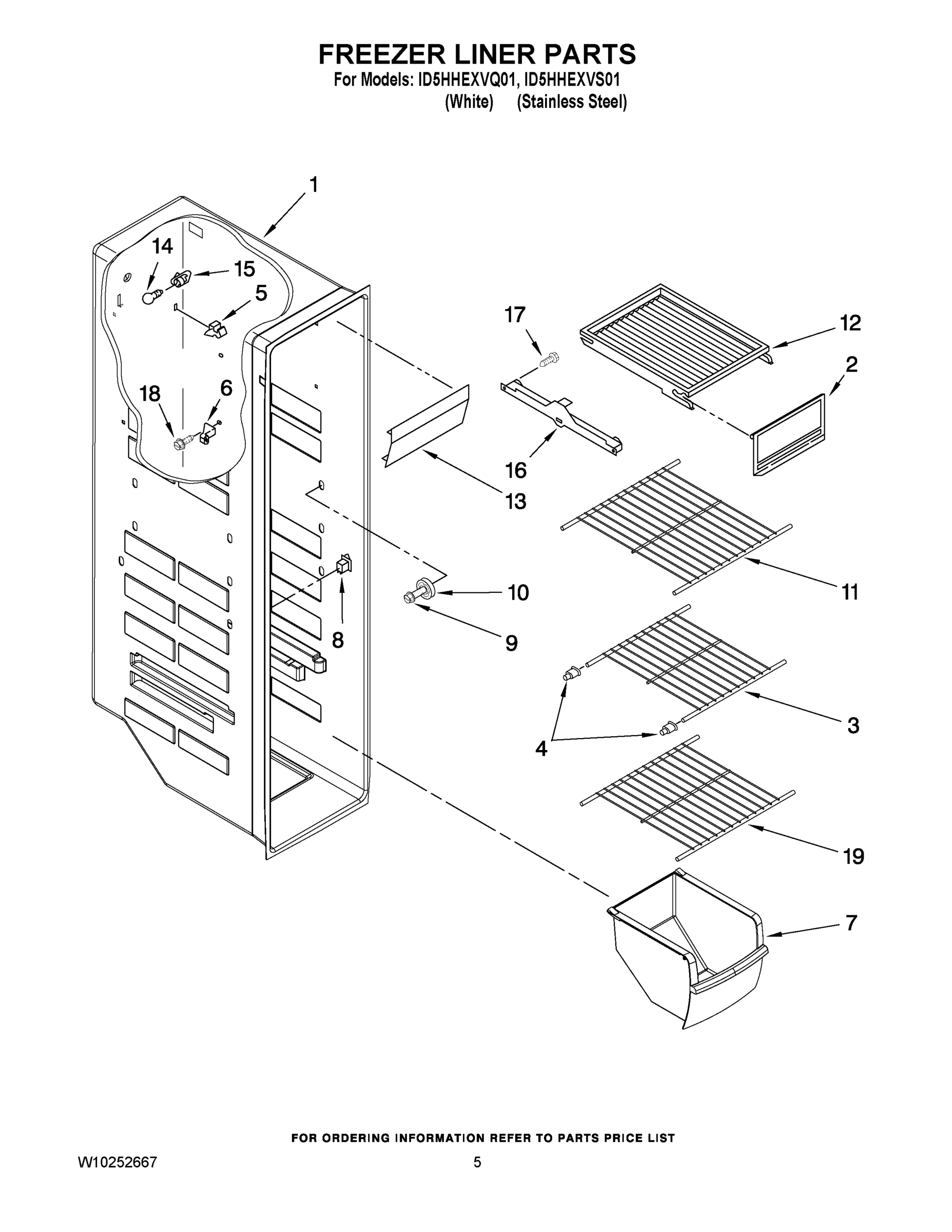 04 - FREEZER LINER PARTS