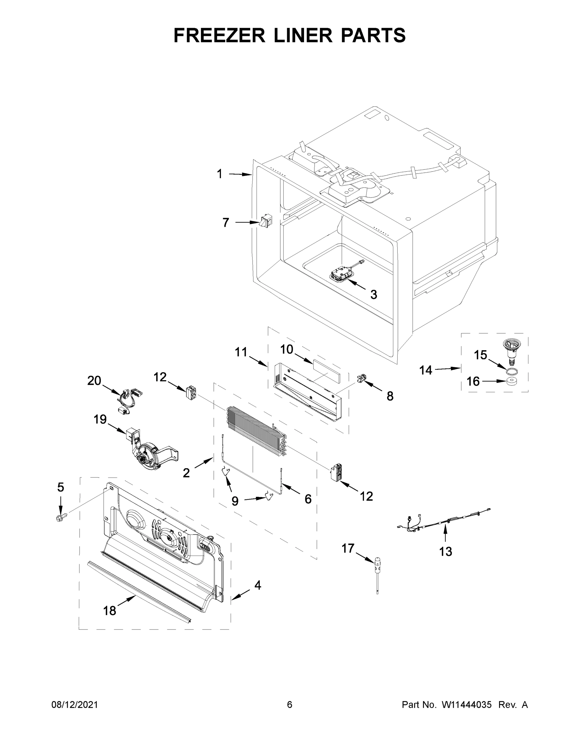 04 - FREEZER LINER PARTS