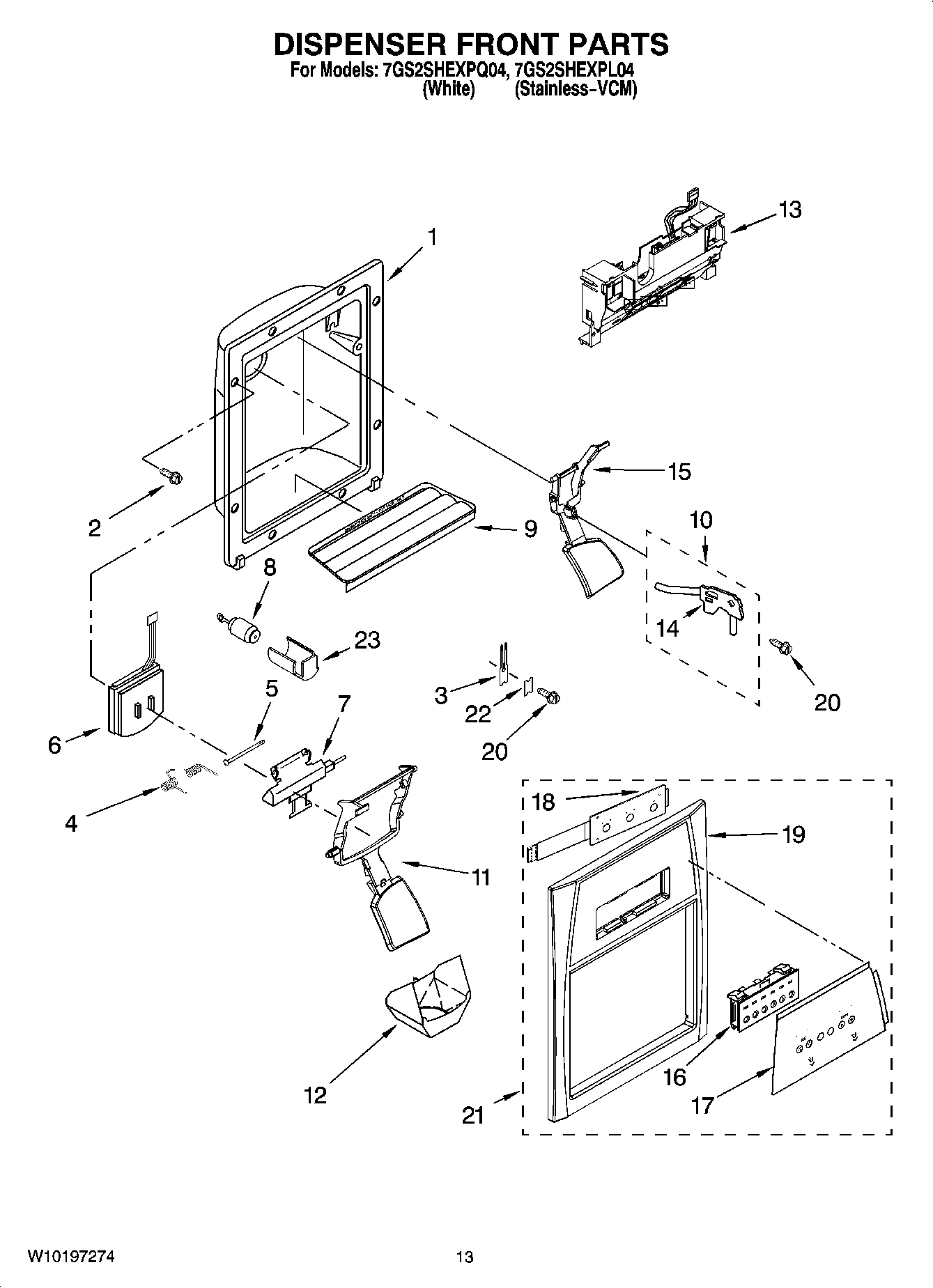 08 - DISPENSER FRONT PARTS
