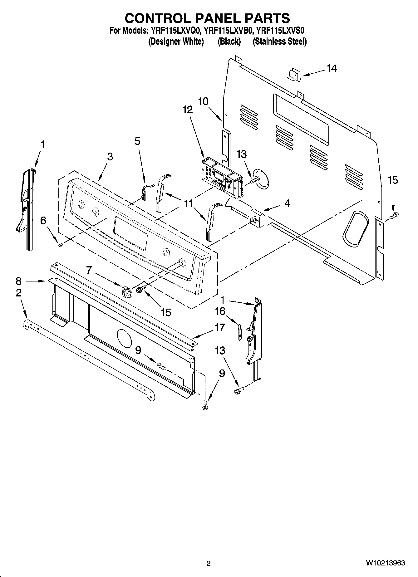 02 - CONTROL PANEL PARTS