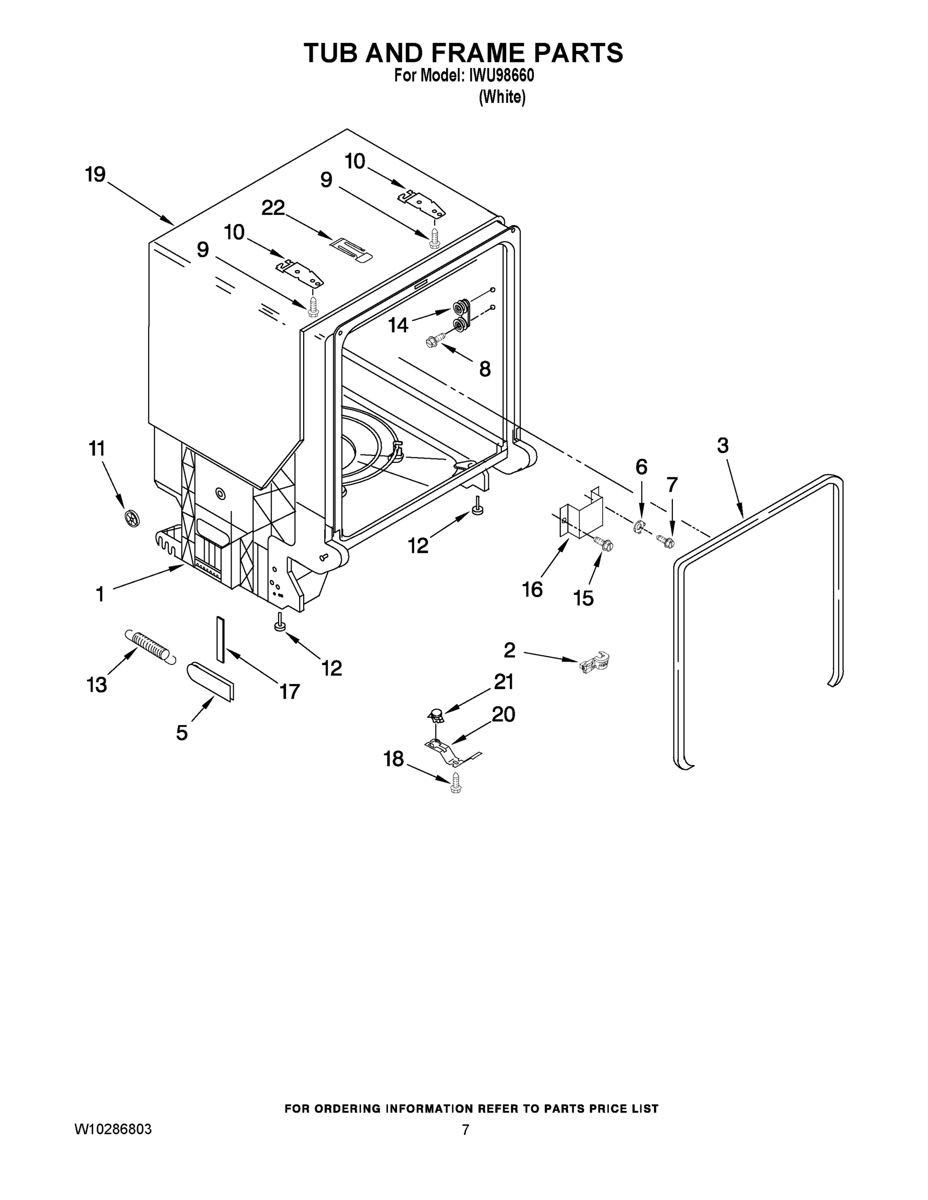 07 - TUB AND FRAME PARTS