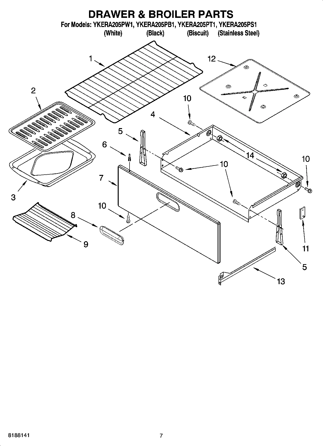 05 - DRAWER & BROILER PARTS, OPTIONAL PARTS