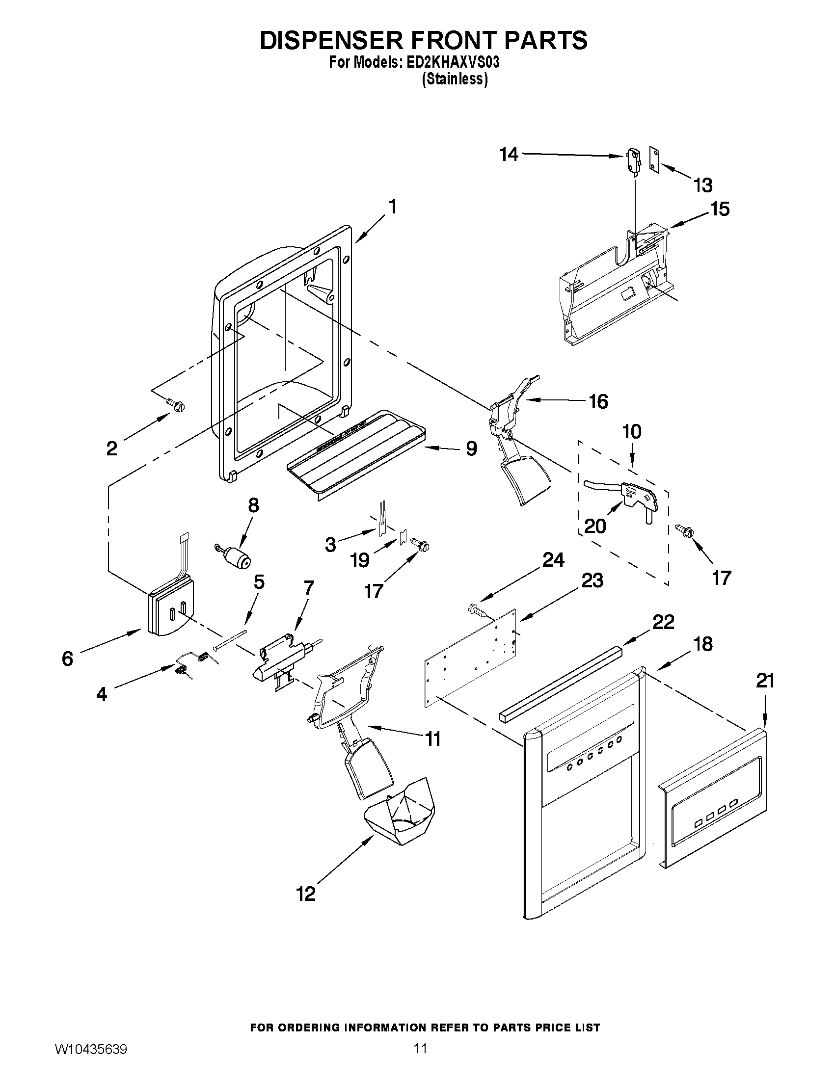 08 - DISPENSER FRONT PARTS