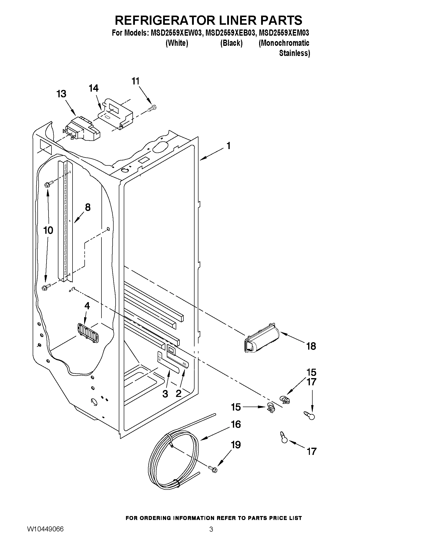 02 - REFRIGERATOR LINER PARTS