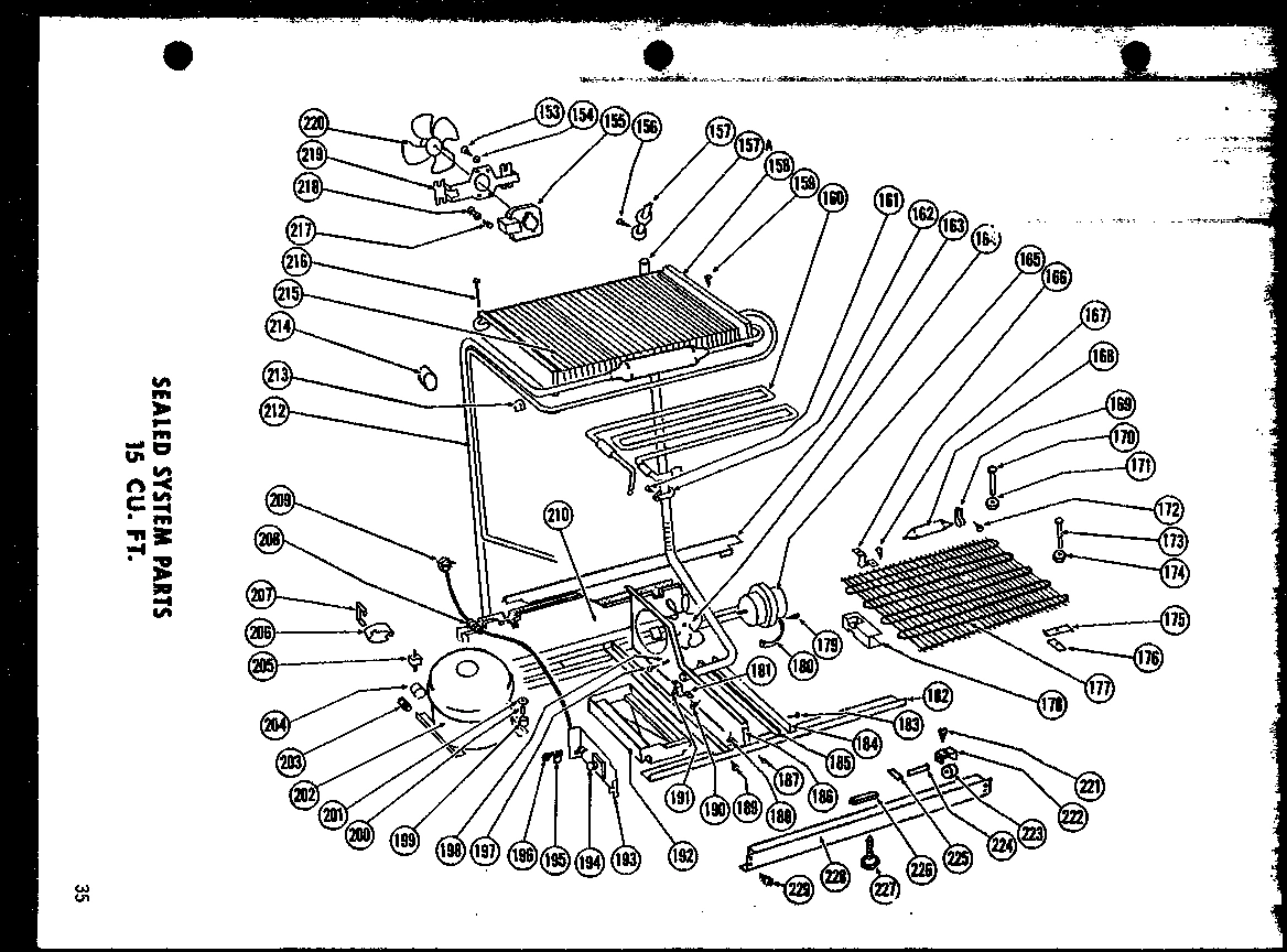 05 - SEALED SYSTEM PARTS 15 CU. FT.