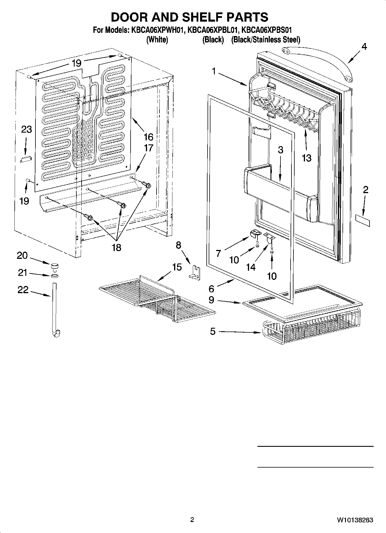 02 - DOOR AND SHELF PARTS