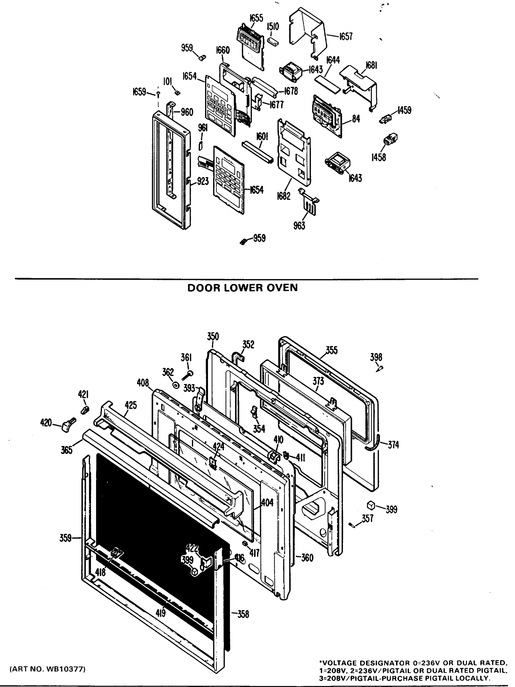 DOOR LOWER OVEN