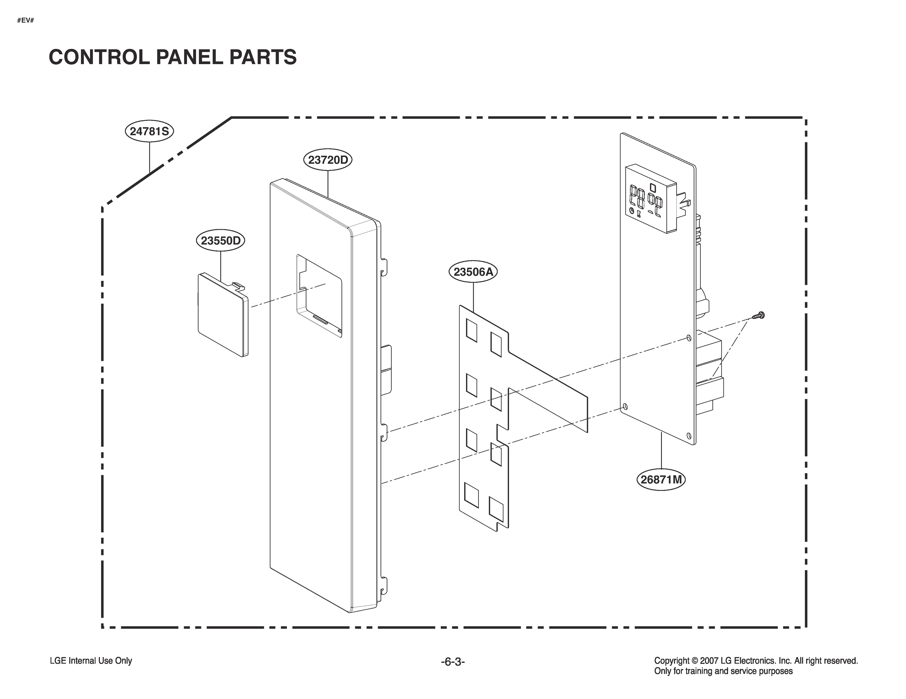 CONTROL PANEL PARTS