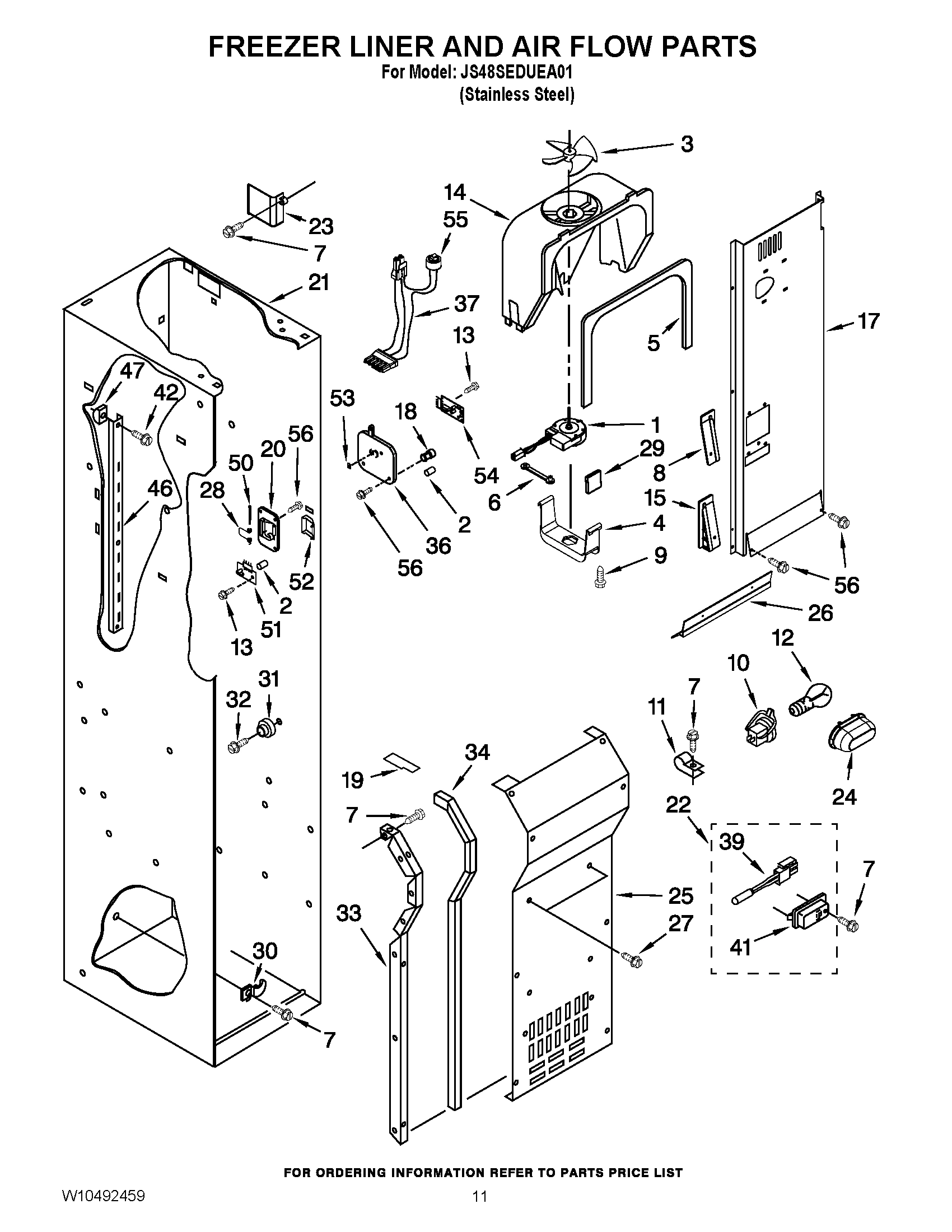 08 - FREEZER LINER AND AIR FLOW PARTS
