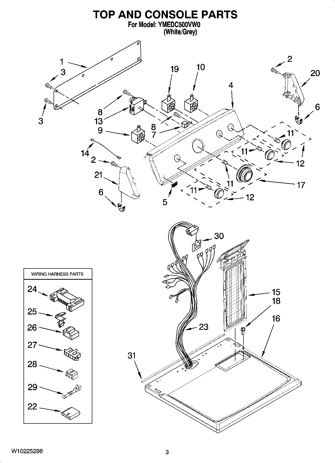 02 - TOP AND CONSOLE PARTS