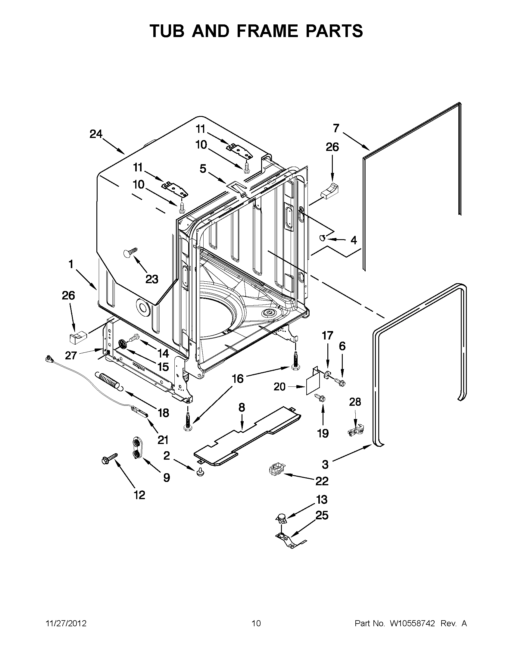 05 - TUB AND FRAME PARTS