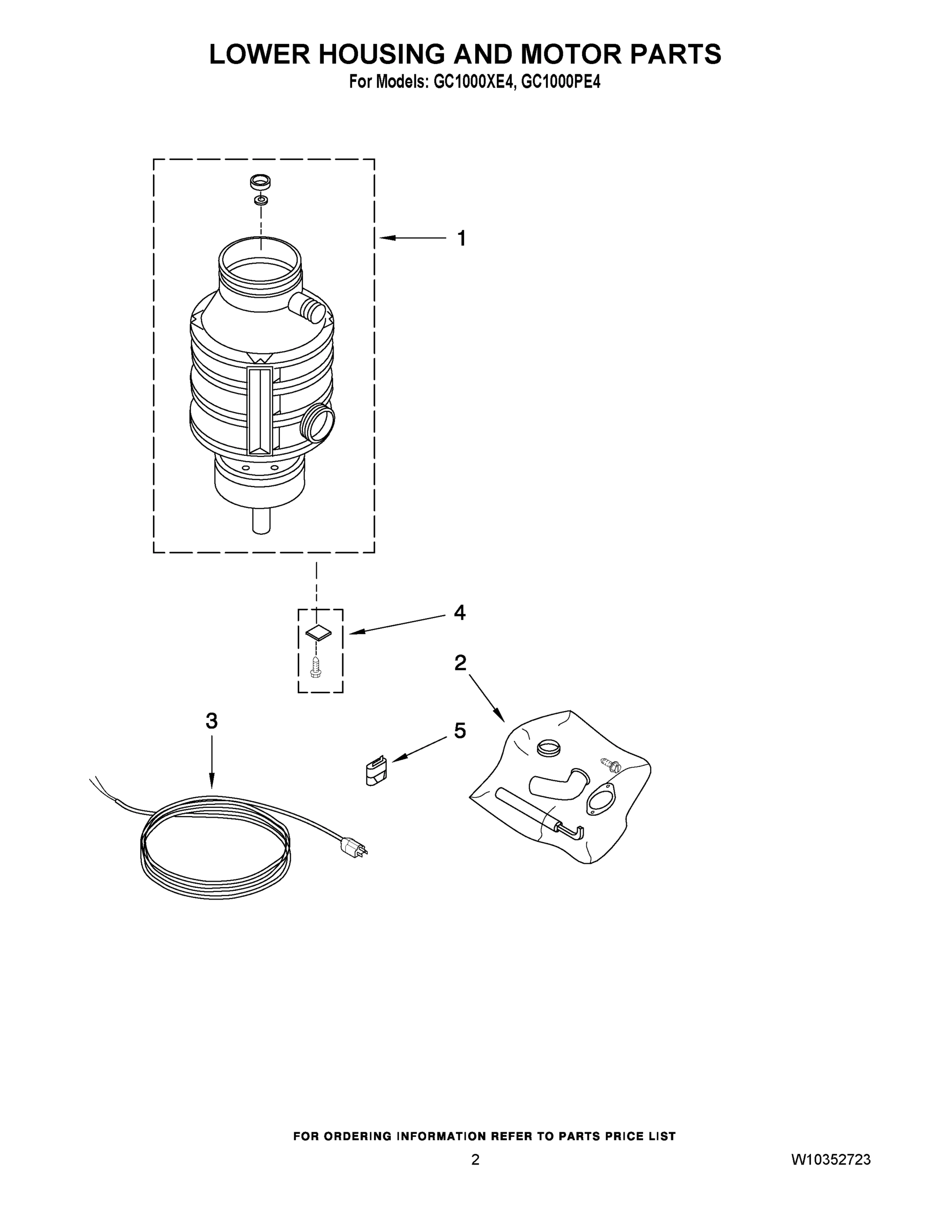 02 - LOWER HOUSING AND MOTOR PARTS