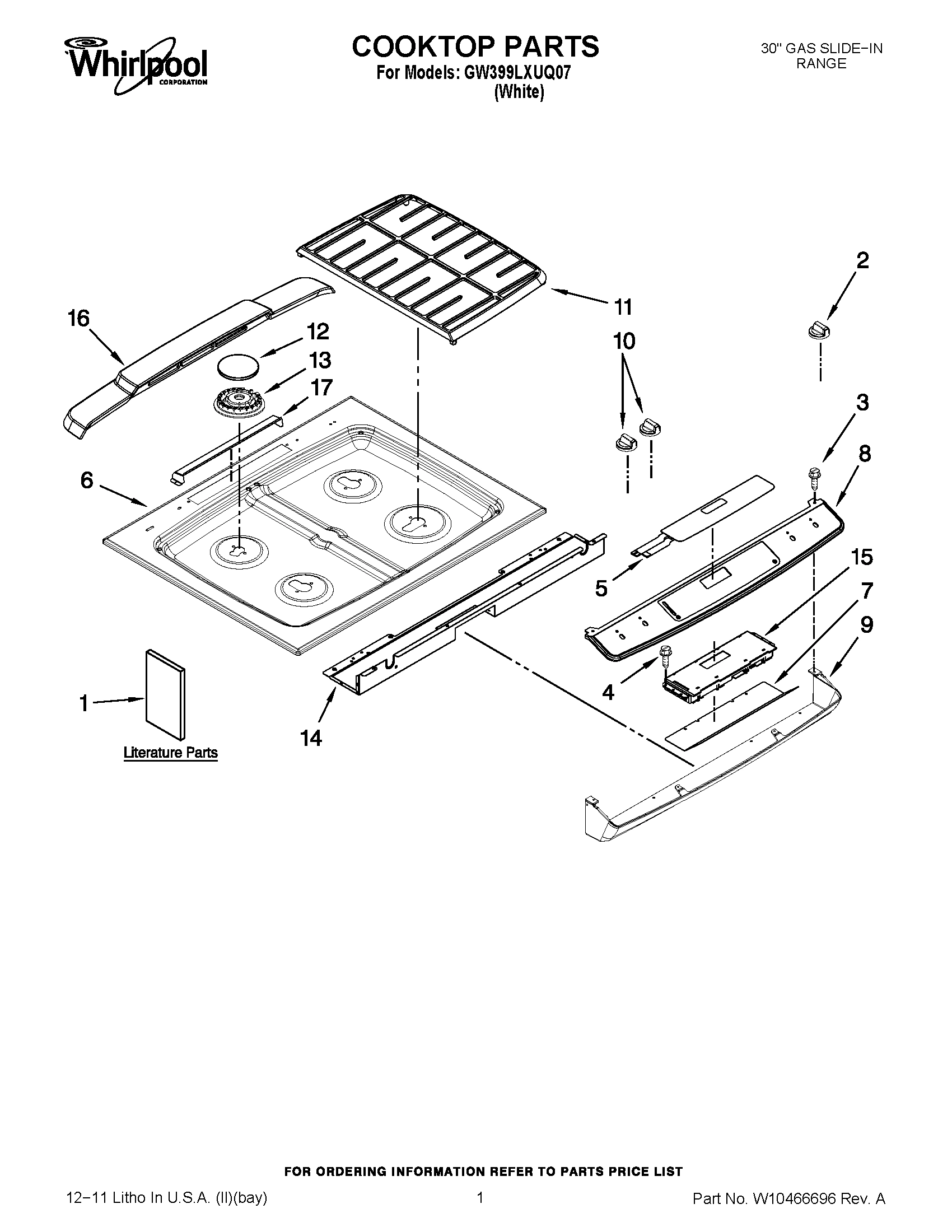 01 - COOKTOP PARTS
