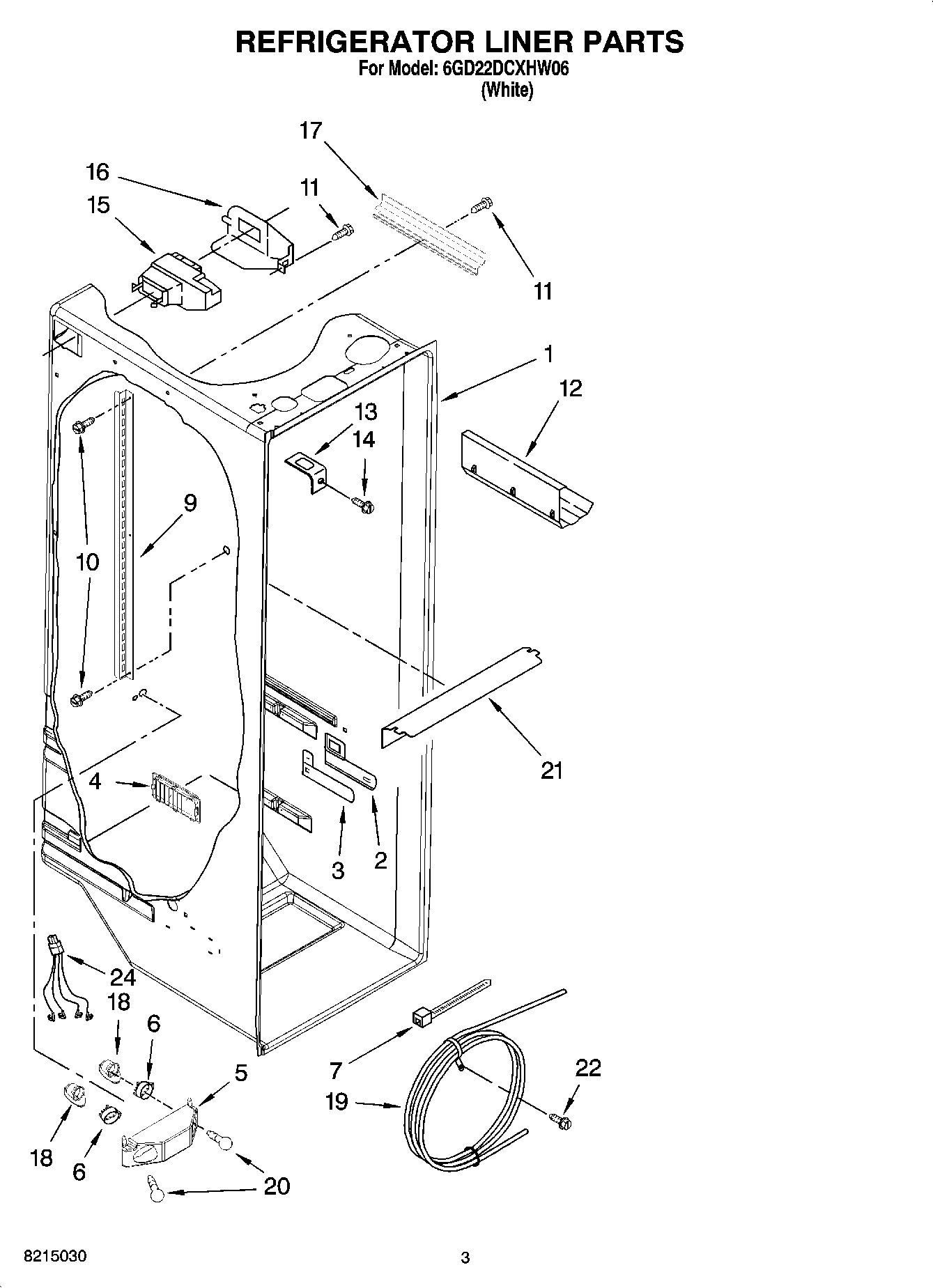 02 - REFRIGERATOR LINER PARTS