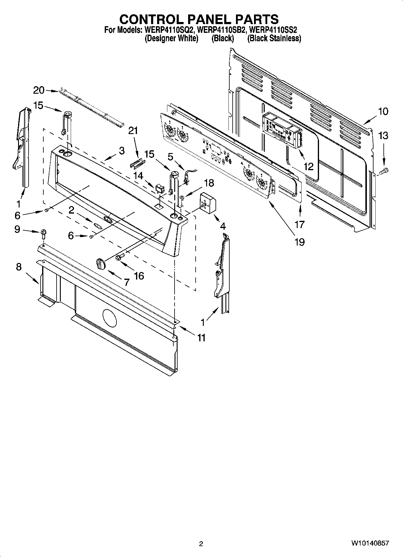 02 - CONTROL PANEL PARTS
