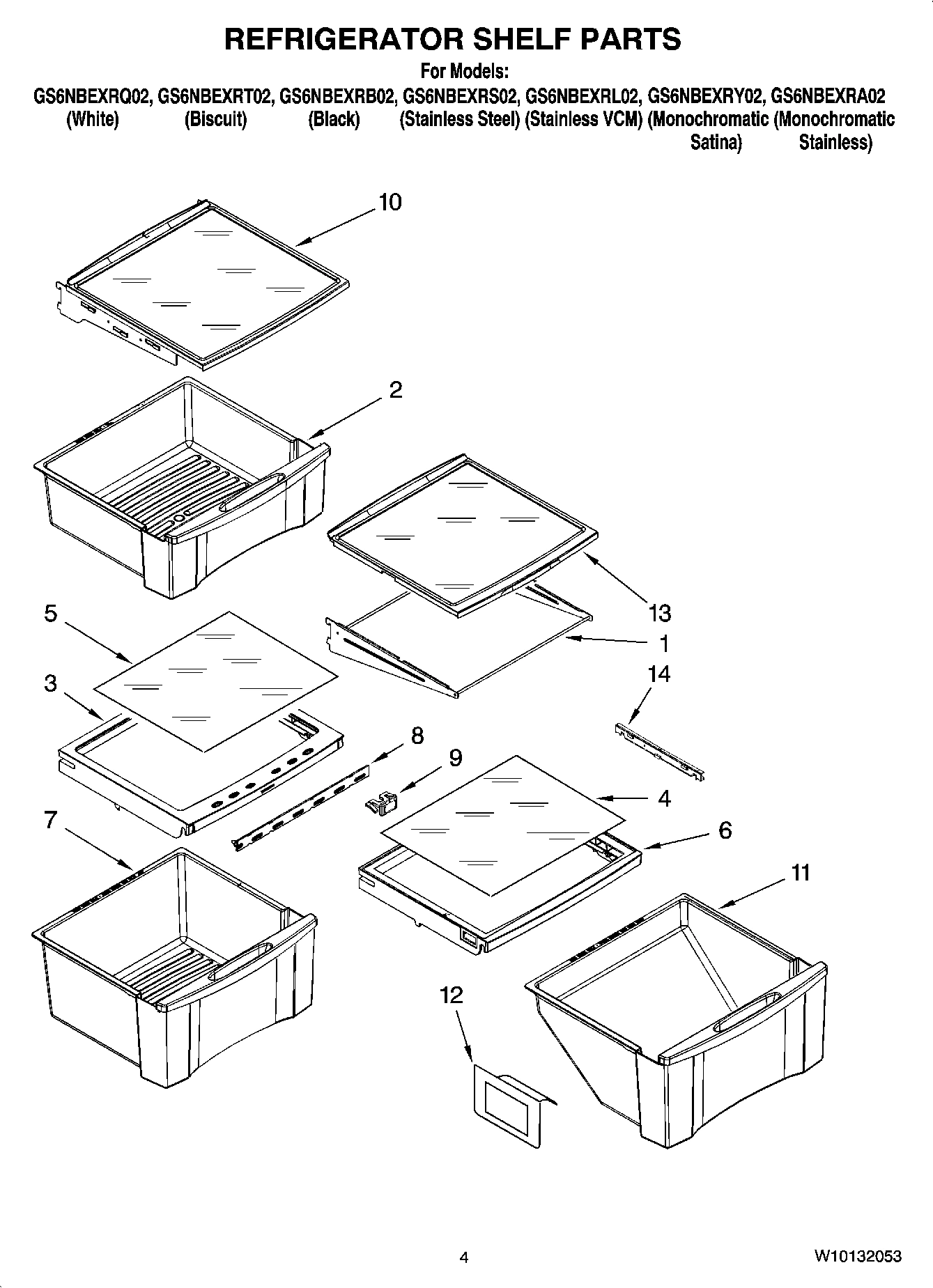 03 - REFRIGERATOR SHELF PARTS