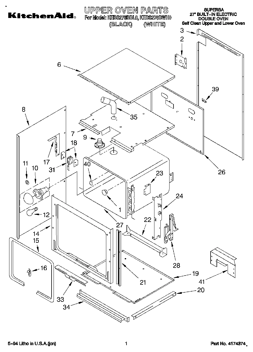 01 - UPPER OVEN, OPTIONAL