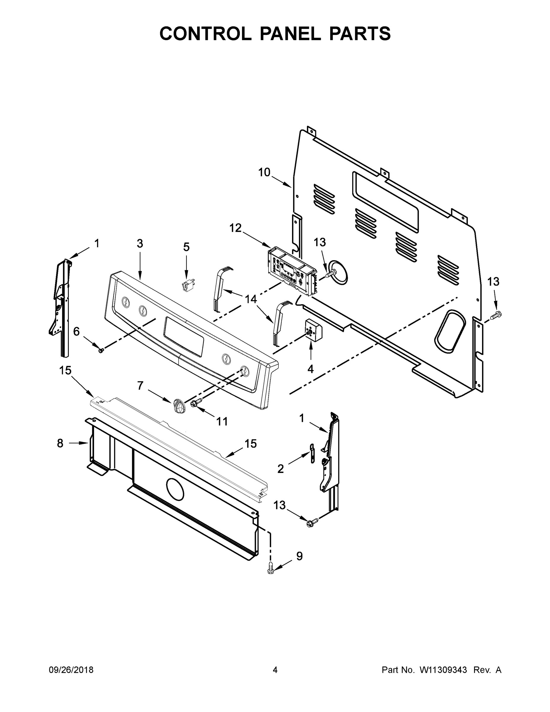 03 - CONTROL PANEL PARTS