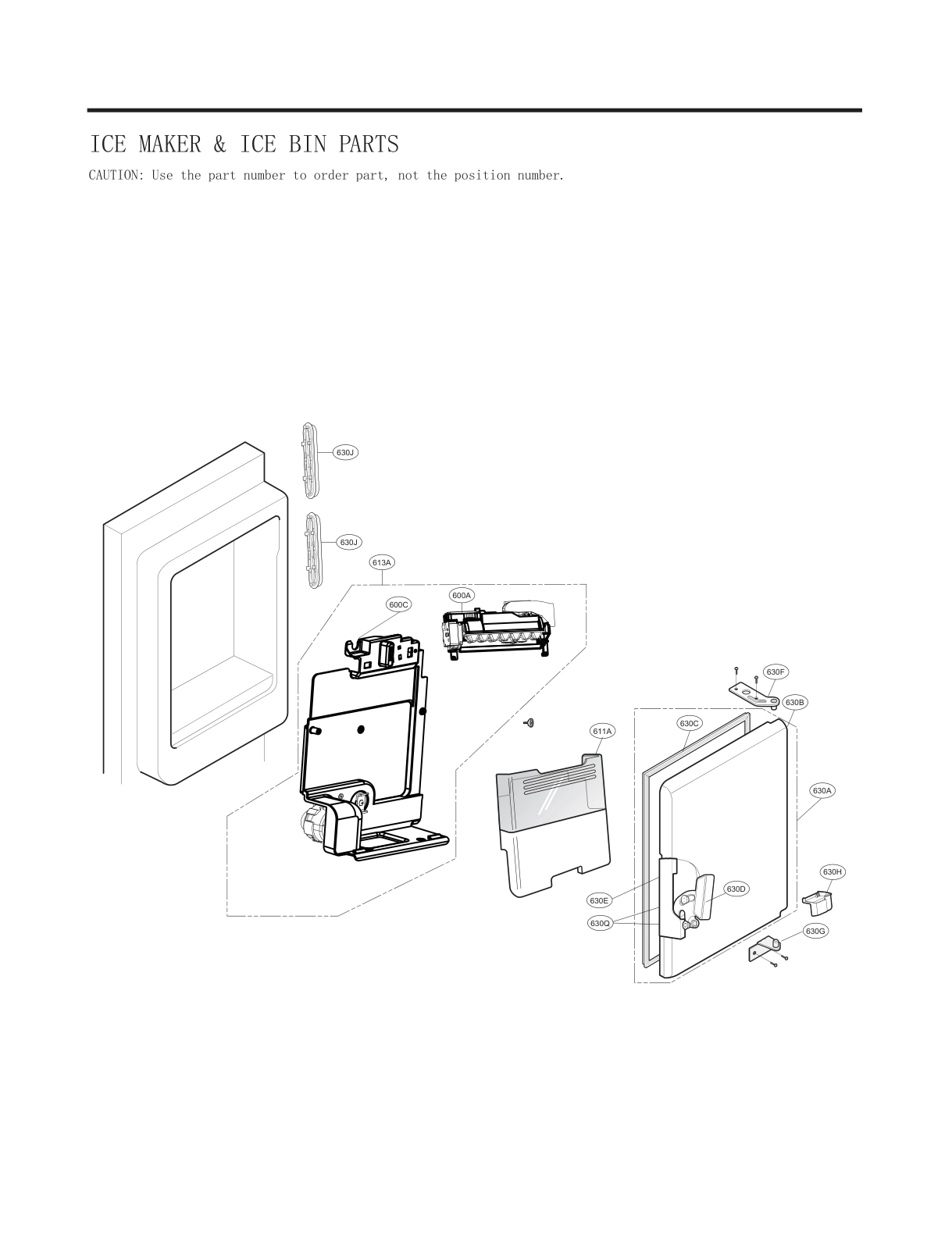 ICE MAKER & ICE BIN PARTS